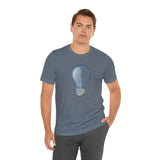 POP Culture Classics Bulb in Blue Unisex Jersey Short Sleeve T-Shirt - POPvault