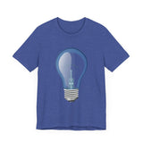 POP Culture Classics Bulb in Blue Unisex Jersey Short Sleeve T-Shirt - POPvault