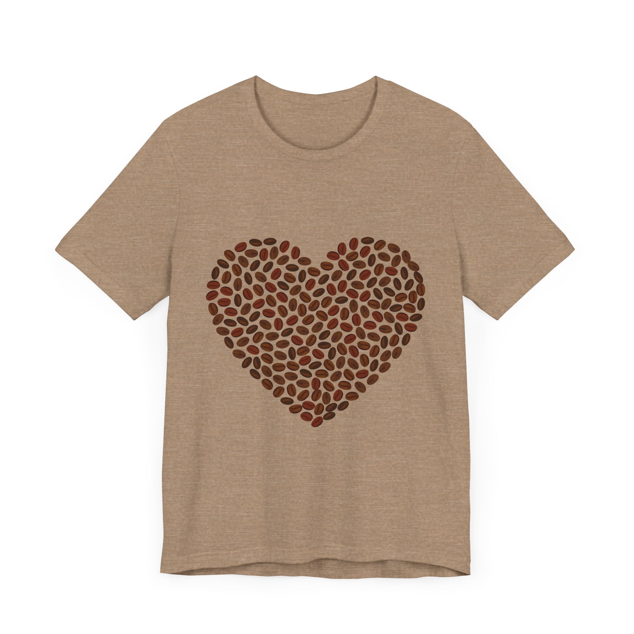 POP Culture Classics Coffee Bean Heart Unisex Jersey Short Sleeve T-Shirt - POPvault