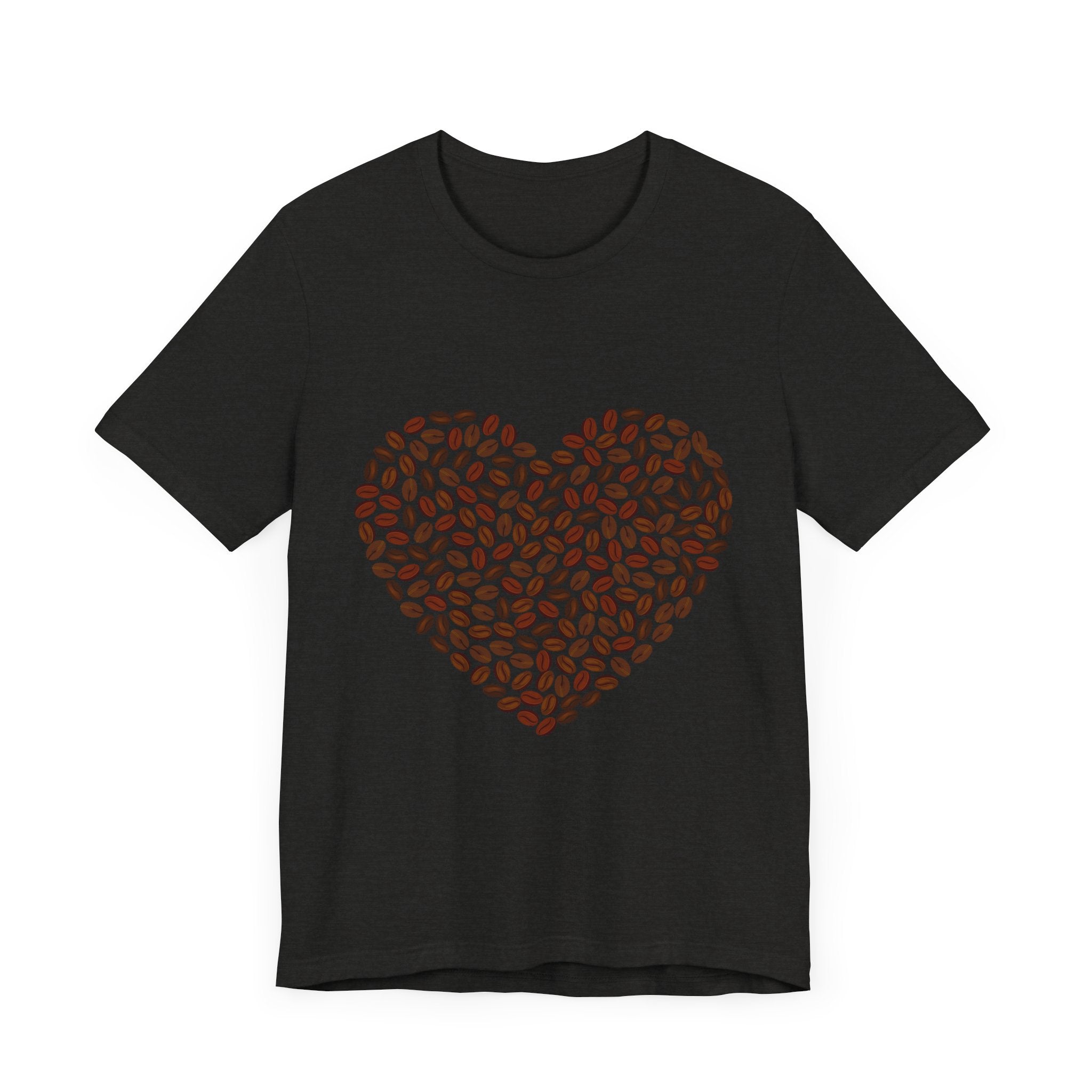 POP Culture Classics Coffee Bean Heart Unisex Jersey Short Sleeve T-Shirt - POPvault