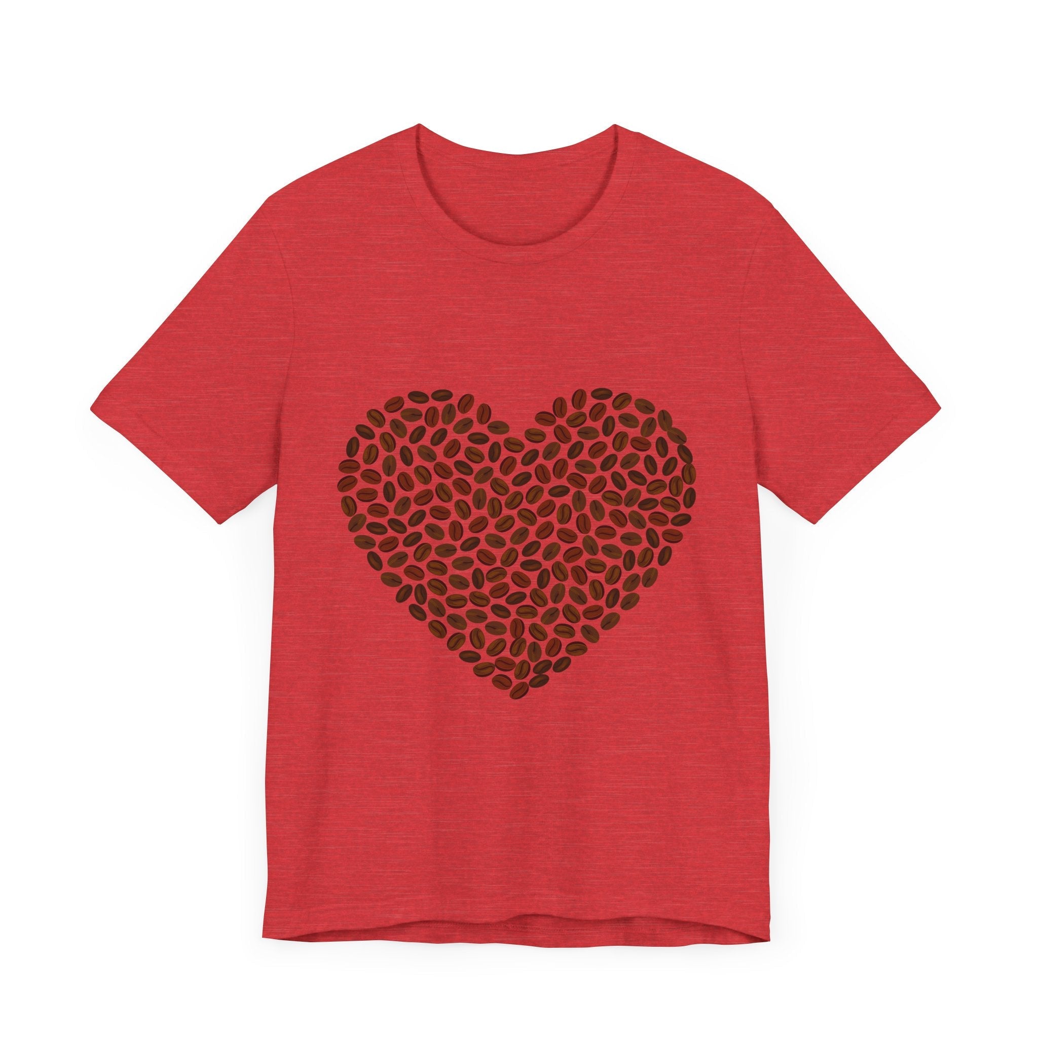POP Culture Classics Coffee Bean Heart Unisex Jersey Short Sleeve T-Shirt - POPvault