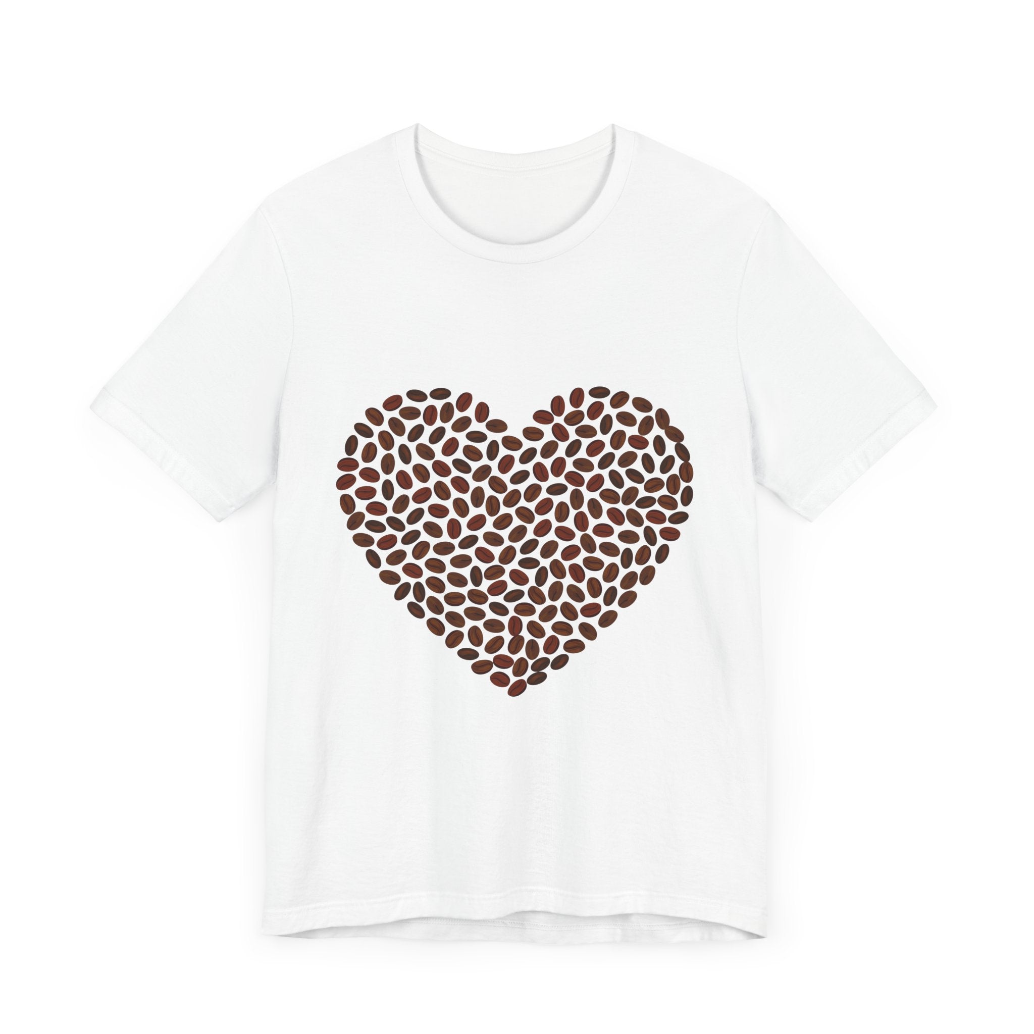 POP Culture Classics Coffee Bean Heart Unisex Jersey Short Sleeve T-Shirt - POPvault