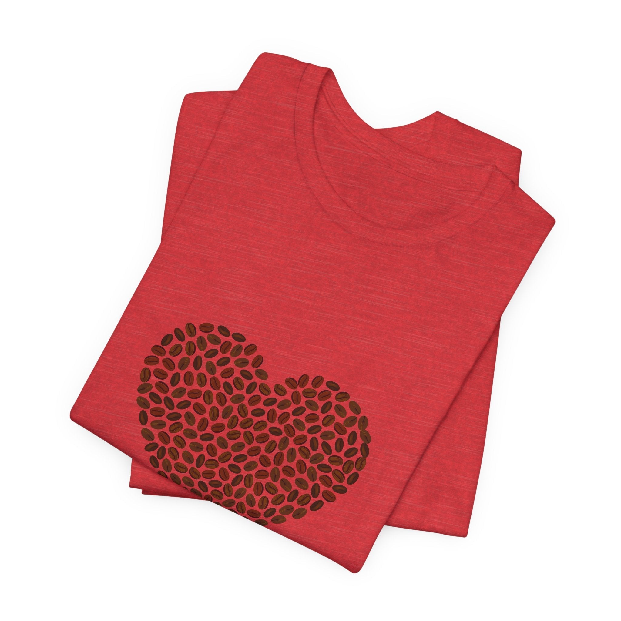 POP Culture Classics Coffee Bean Heart Unisex Jersey Short Sleeve T-Shirt - POPvault