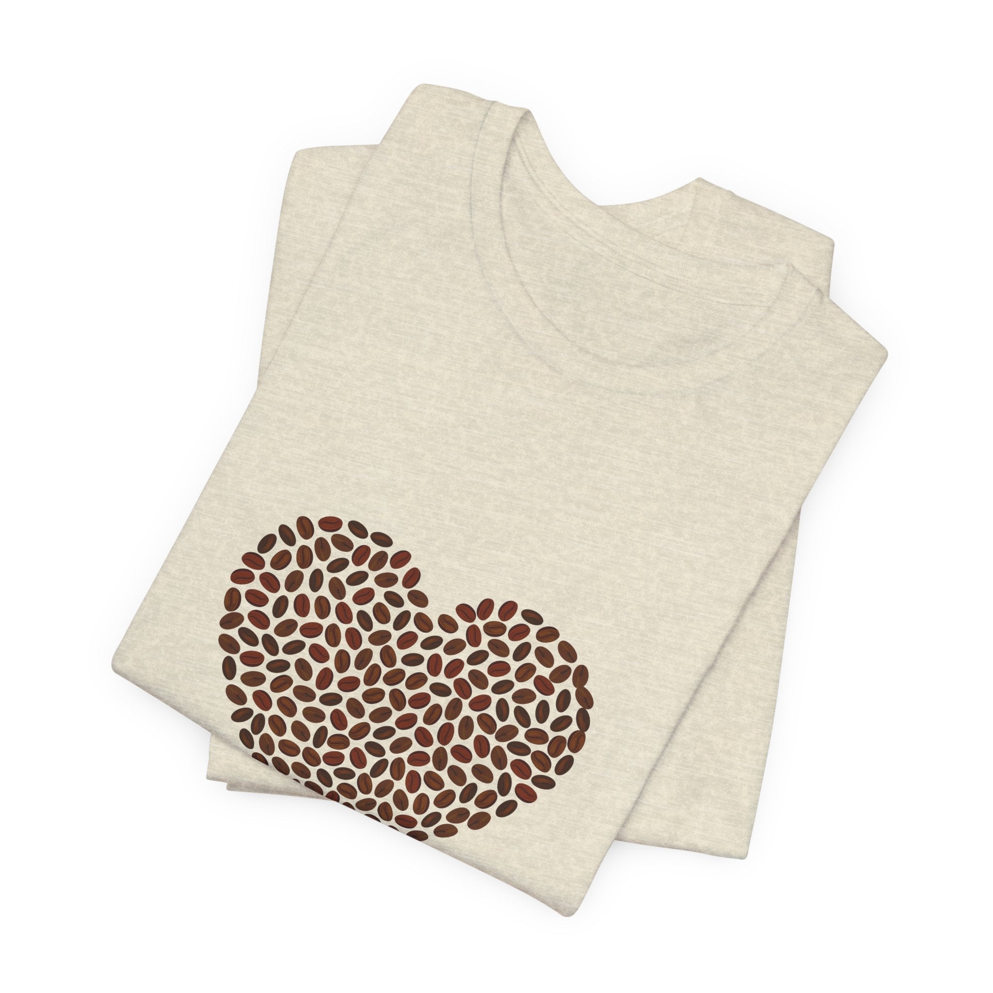 POP Culture Classics Coffee Bean Heart Unisex Jersey Short Sleeve T-Shirt - POPvault