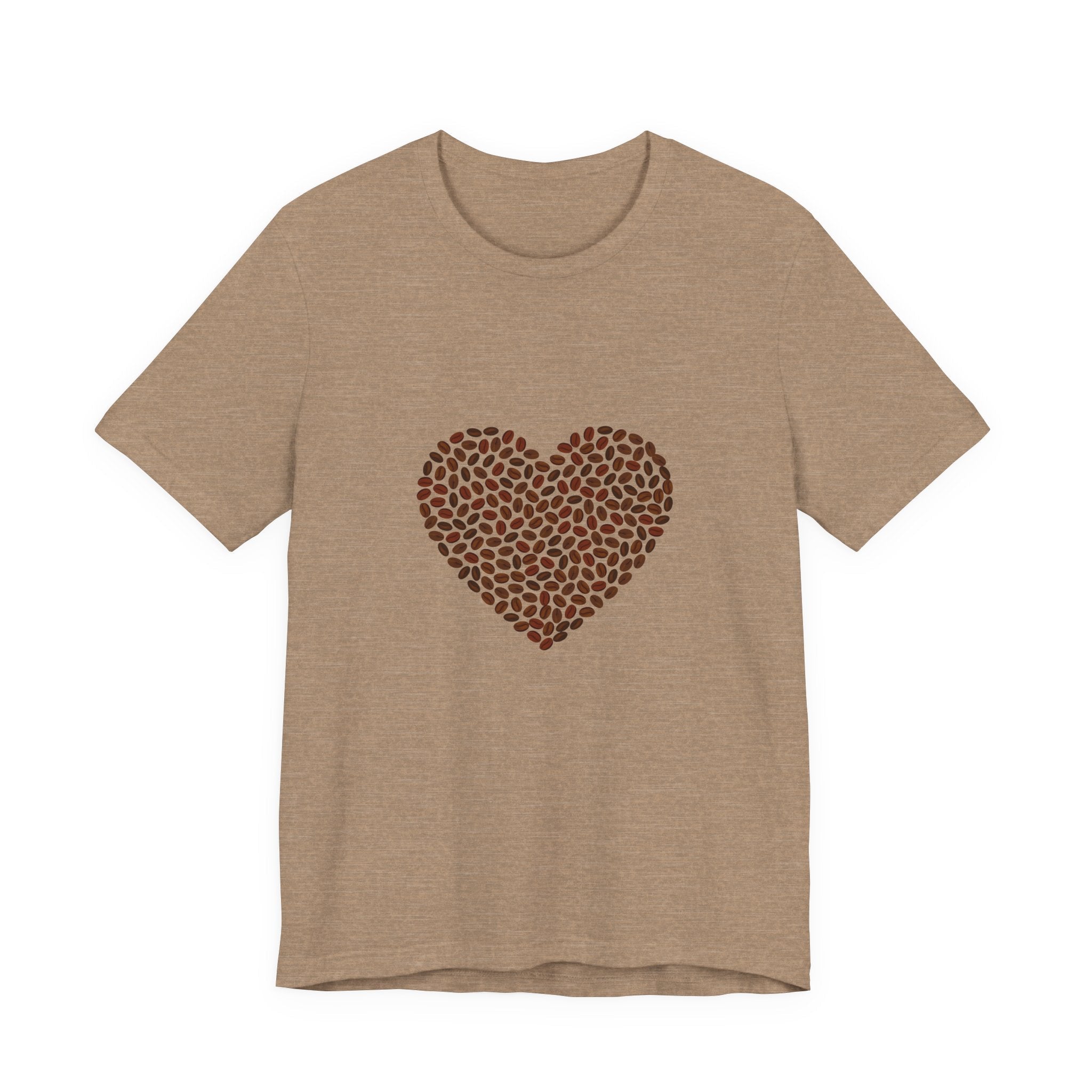 POP Culture Classics Coffee Bean Heart Unisex Jersey Short Sleeve T-Shirt - POPvault