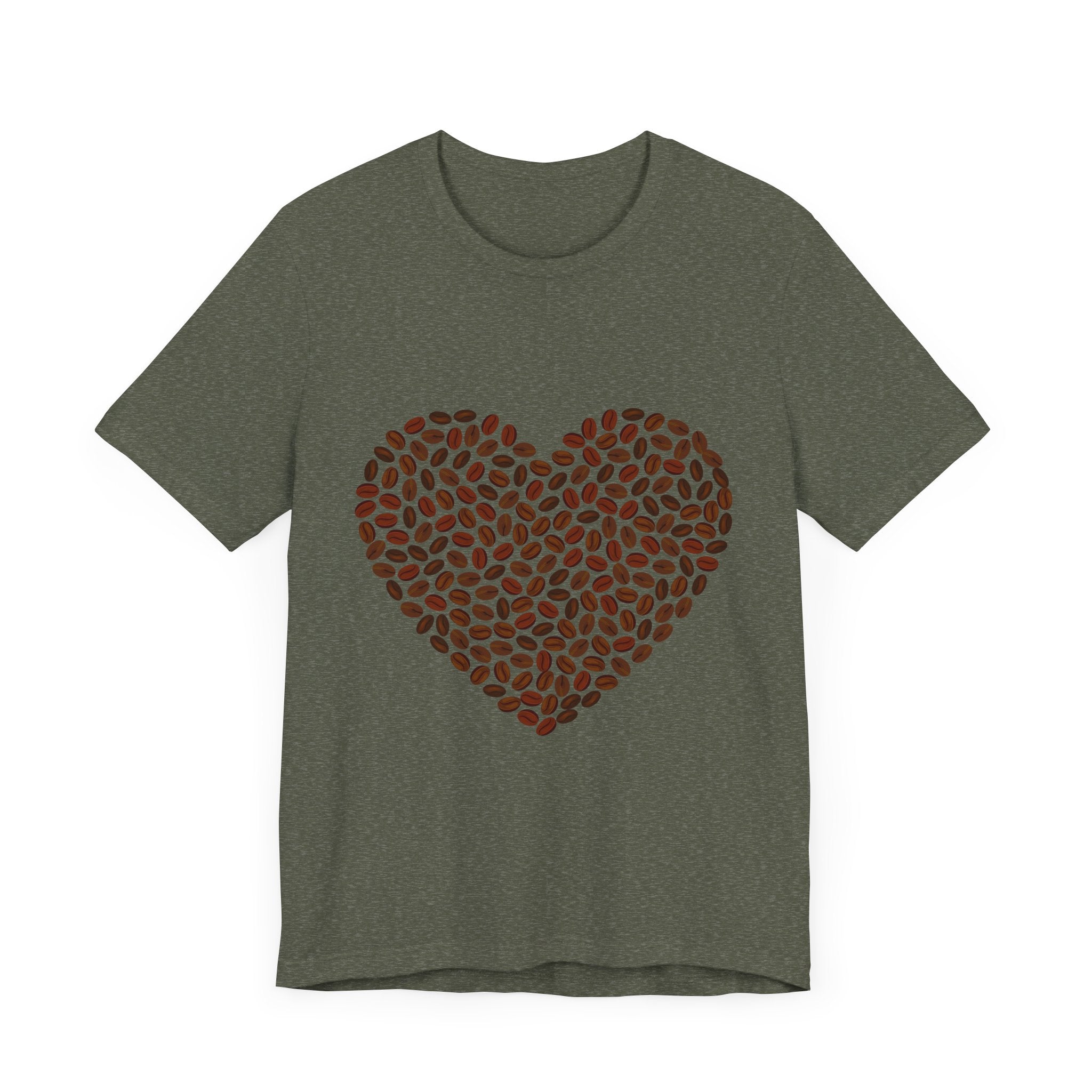 POP Culture Classics Coffee Bean Heart Unisex Jersey Short Sleeve T-Shirt - POPvault