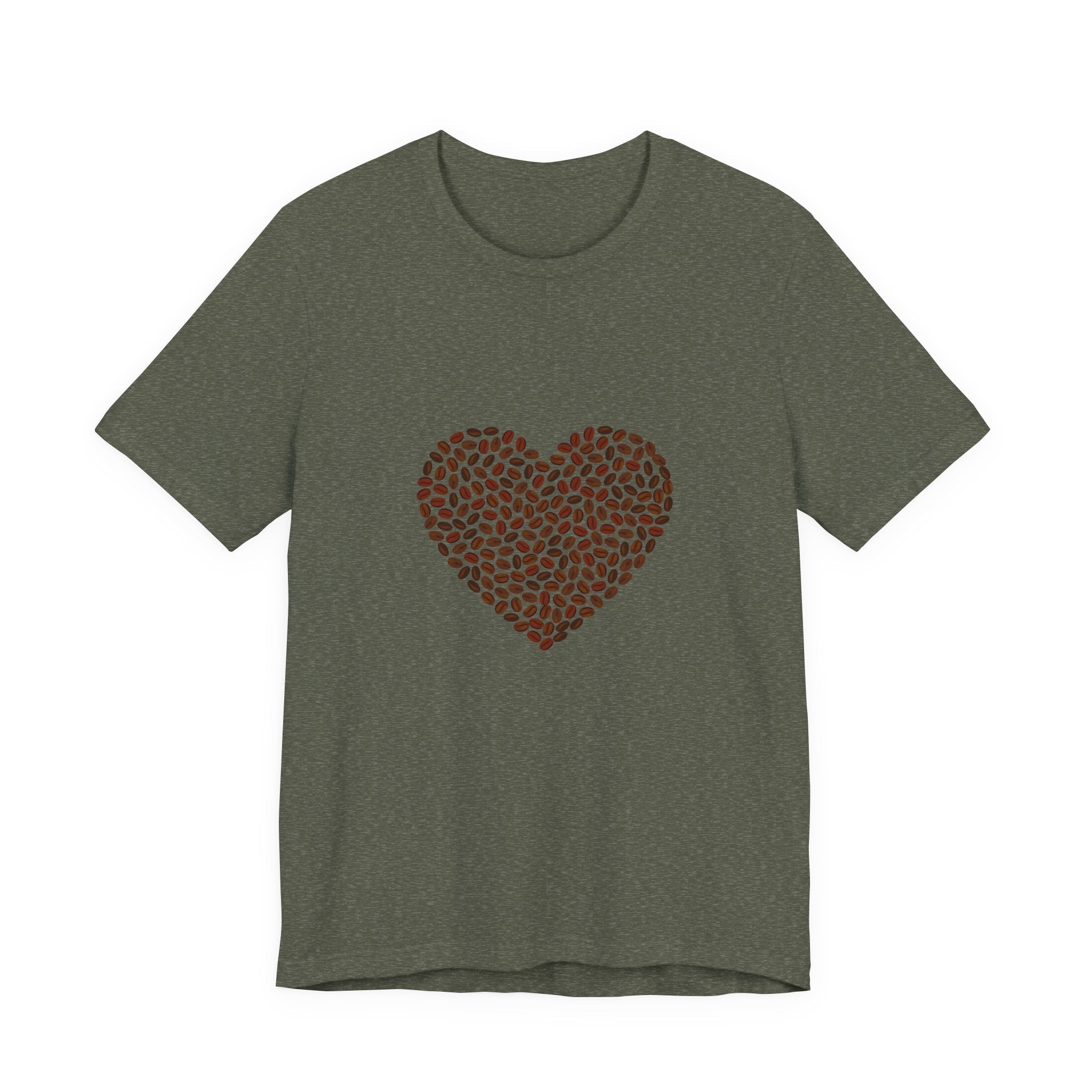 POP Culture Classics Coffee Bean Heart Unisex Jersey Short Sleeve T-Shirt - POPvault
