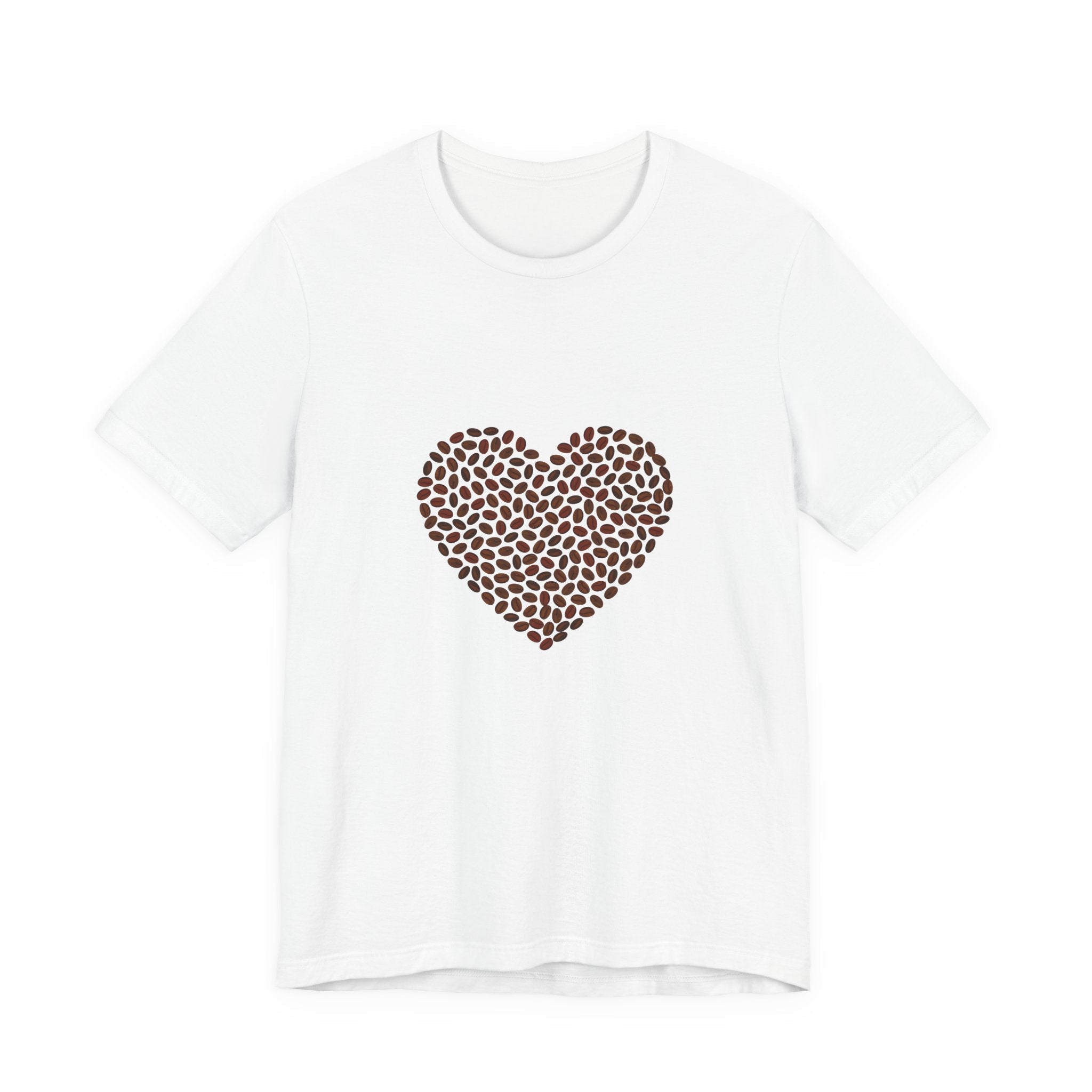 POP Culture Classics Coffee Bean Heart Unisex Jersey Short Sleeve T-Shirt - POPvault
