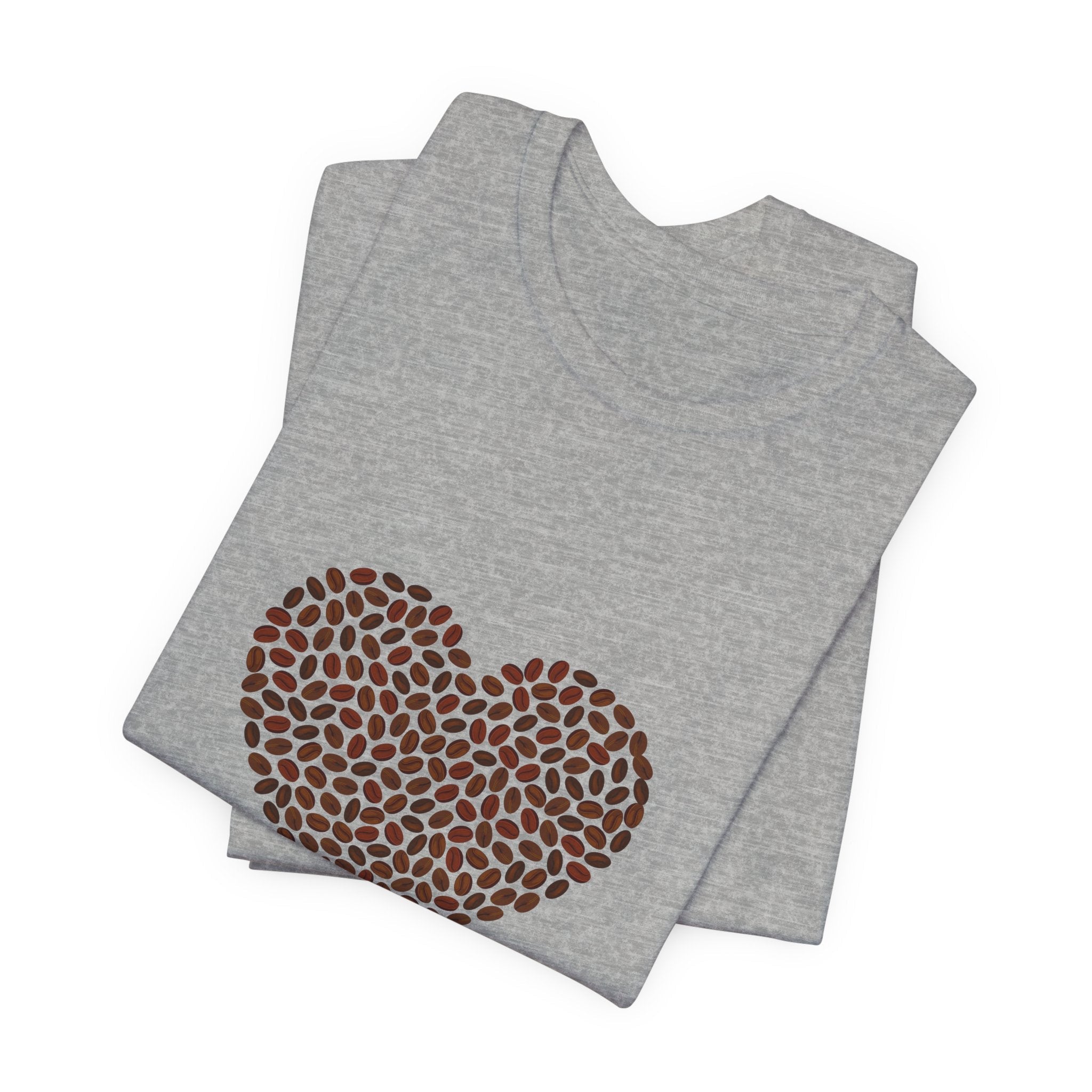 POP Culture Classics Coffee Bean Heart Unisex Jersey Short Sleeve T-Shirt - POPvault