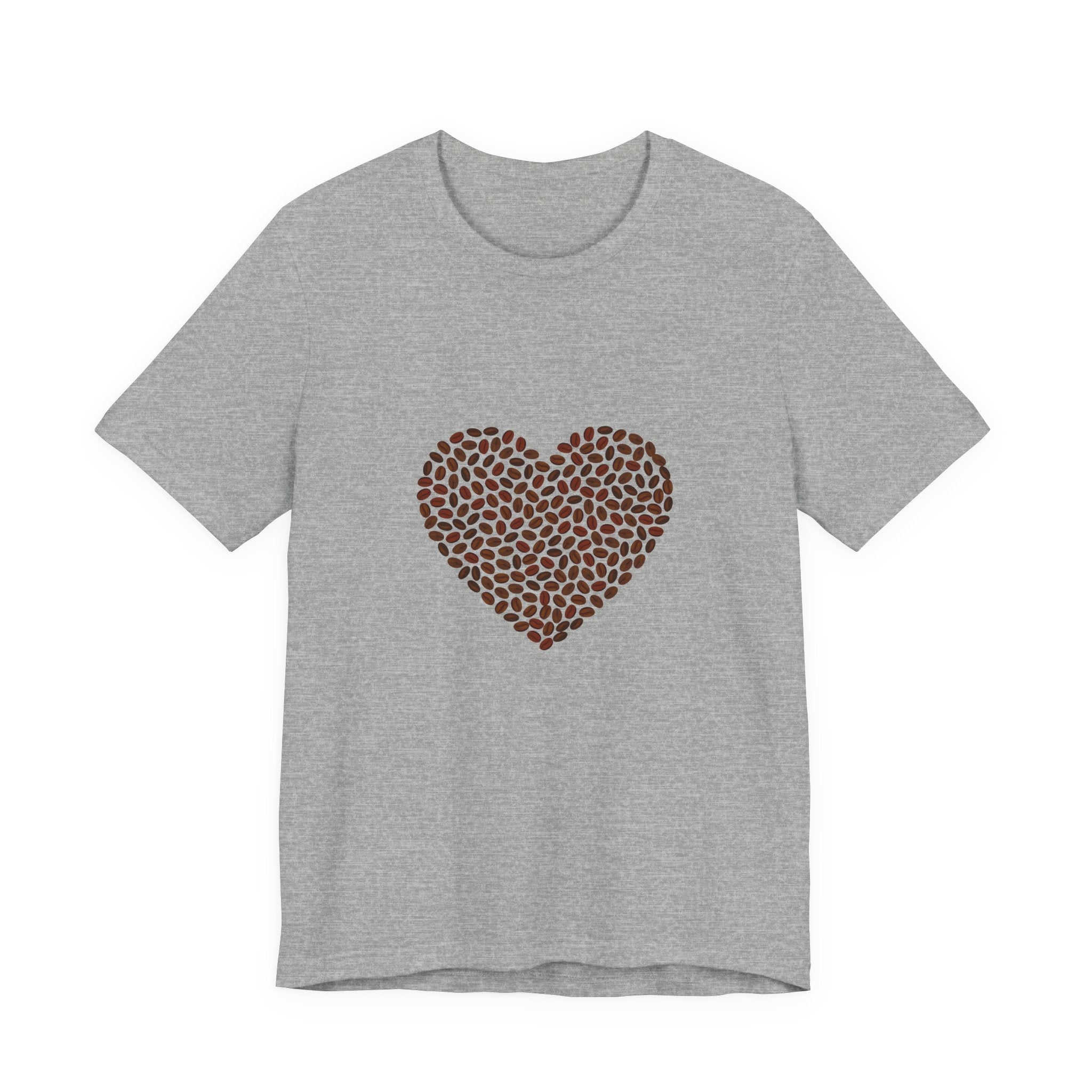 POP Culture Classics Coffee Bean Heart Unisex Jersey Short Sleeve T-Shirt - POPvault