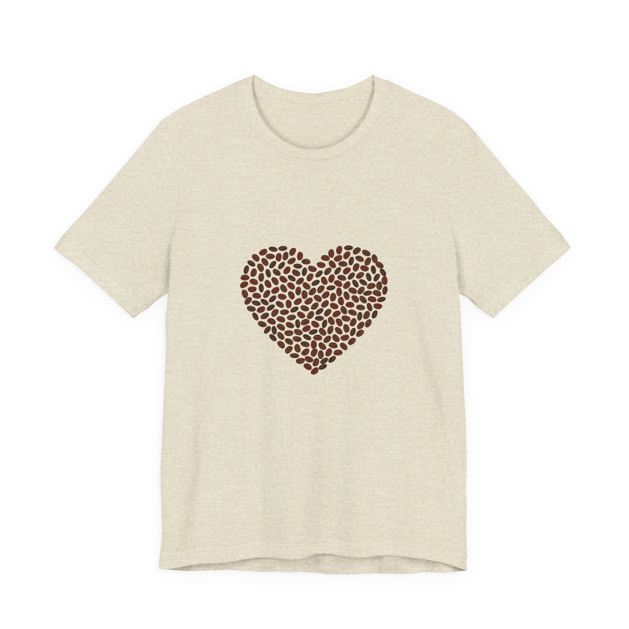 POP Culture Classics Coffee Bean Heart Unisex Jersey Short Sleeve T-Shirt - POPvault