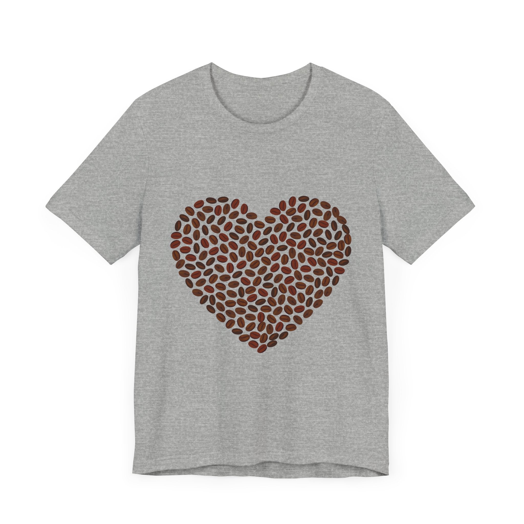 POP Culture Classics Coffee Bean Heart Unisex Jersey Short Sleeve T-Shirt - POPvault