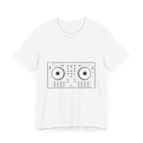 POP Culture Classics DJ Turntables Unisex Jersey Short Sleeve T-Shirt - POPvault