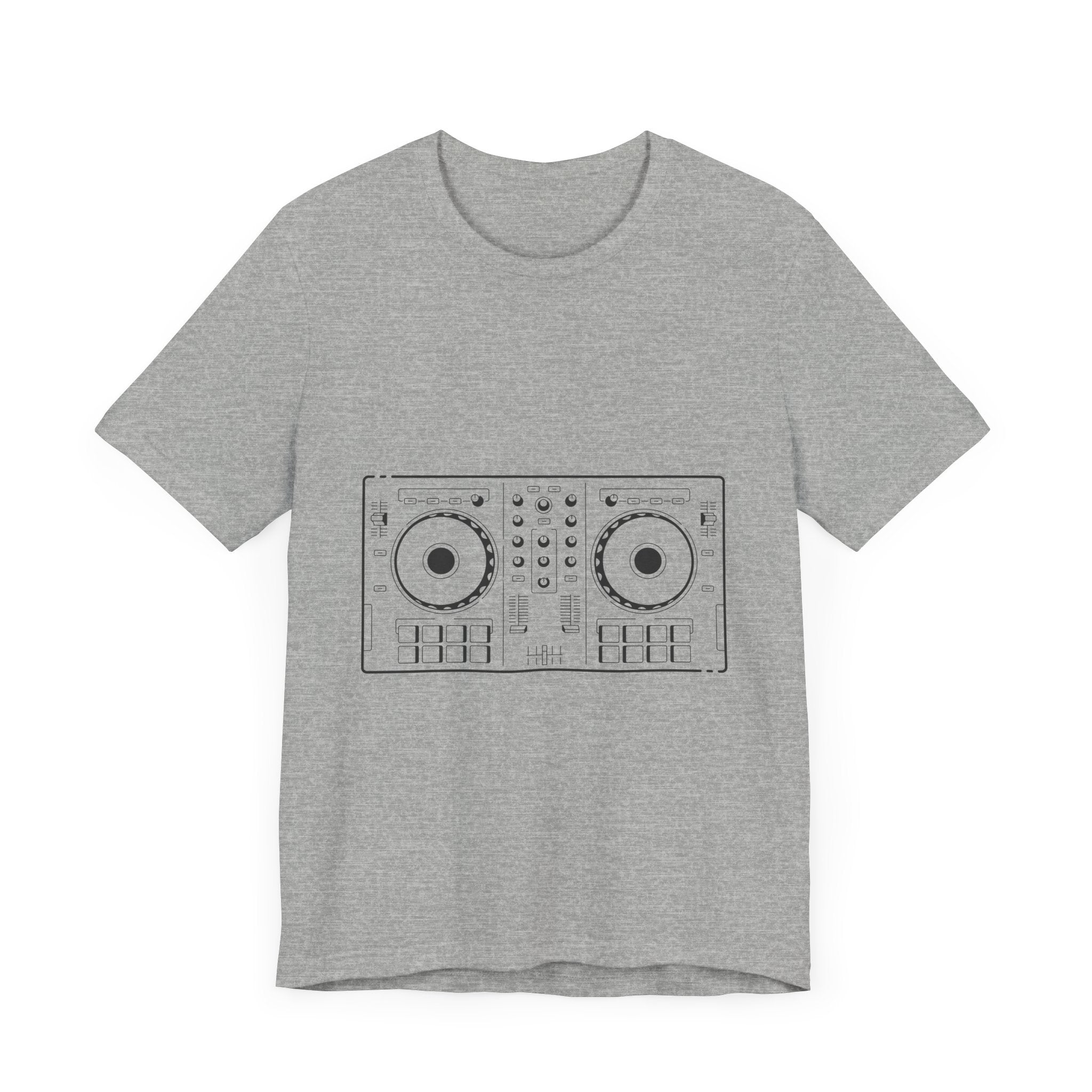 POP Culture Classics DJ Turntables Unisex Jersey Short Sleeve T-Shirt - POPvault