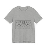 POP Culture Classics DJ Turntables Unisex Jersey Short Sleeve T-Shirt - POPvault