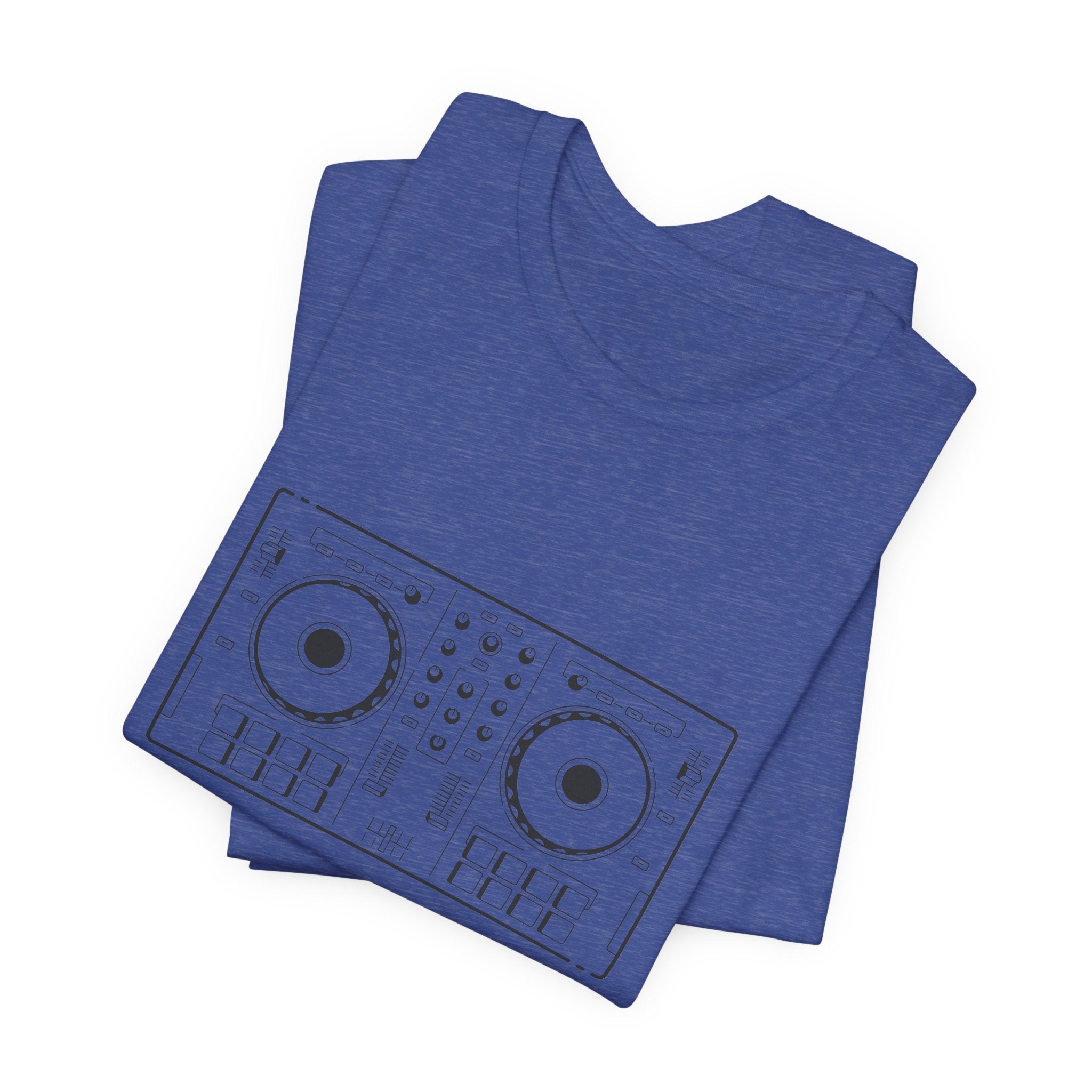 POP Culture Classics DJ Turntables Unisex Jersey Short Sleeve T-Shirt - POPvault
