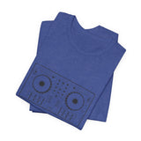 POP Culture Classics DJ Turntables Unisex Jersey Short Sleeve T-Shirt - POPvault