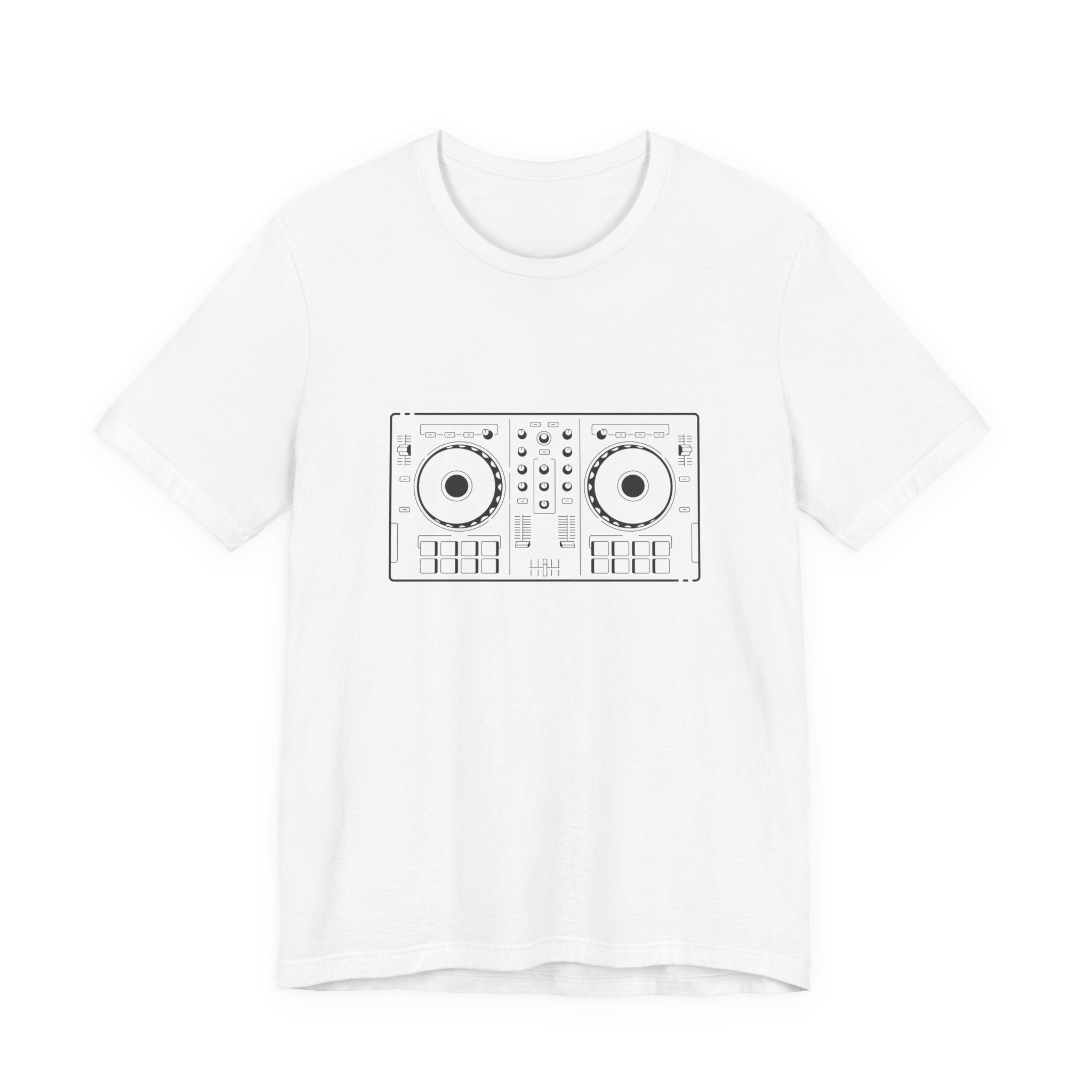 POP Culture Classics DJ Turntables Unisex Jersey Short Sleeve T-Shirt - POPvault
