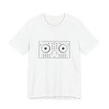 POP Culture Classics DJ Turntables Unisex Jersey Short Sleeve T-Shirt - POPvault
