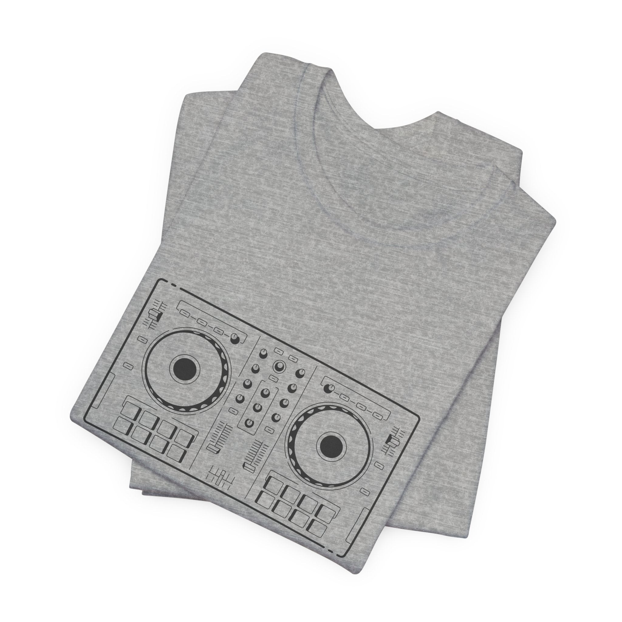 POP Culture Classics DJ Turntables Unisex Jersey Short Sleeve T-Shirt - POPvault
