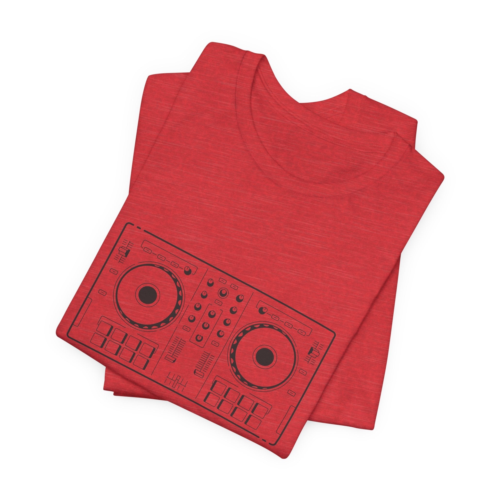 POP Culture Classics DJ Turntables Unisex Jersey Short Sleeve T-Shirt - POPvault