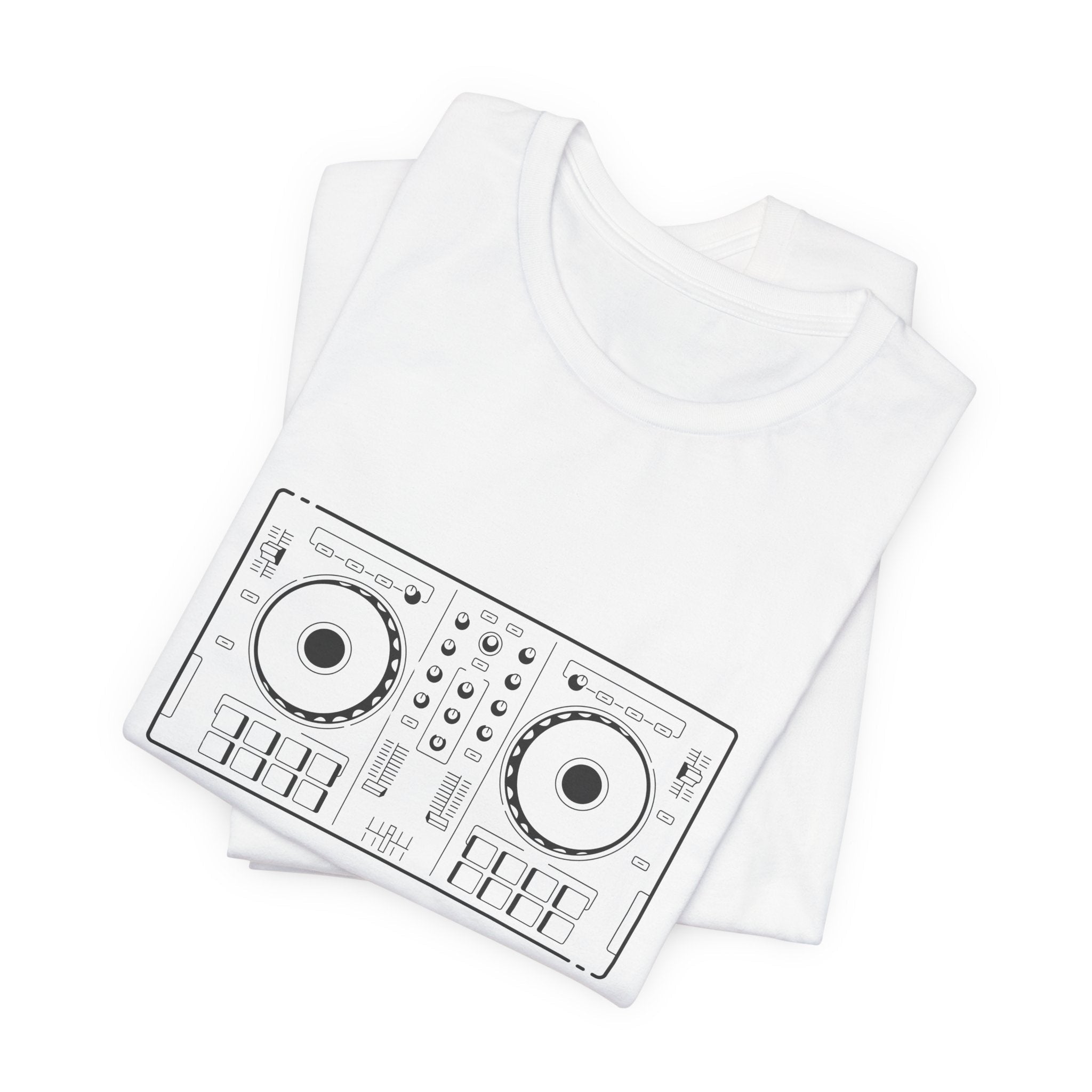 POP Culture Classics DJ Turntables Unisex Jersey Short Sleeve T-Shirt - POPvault
