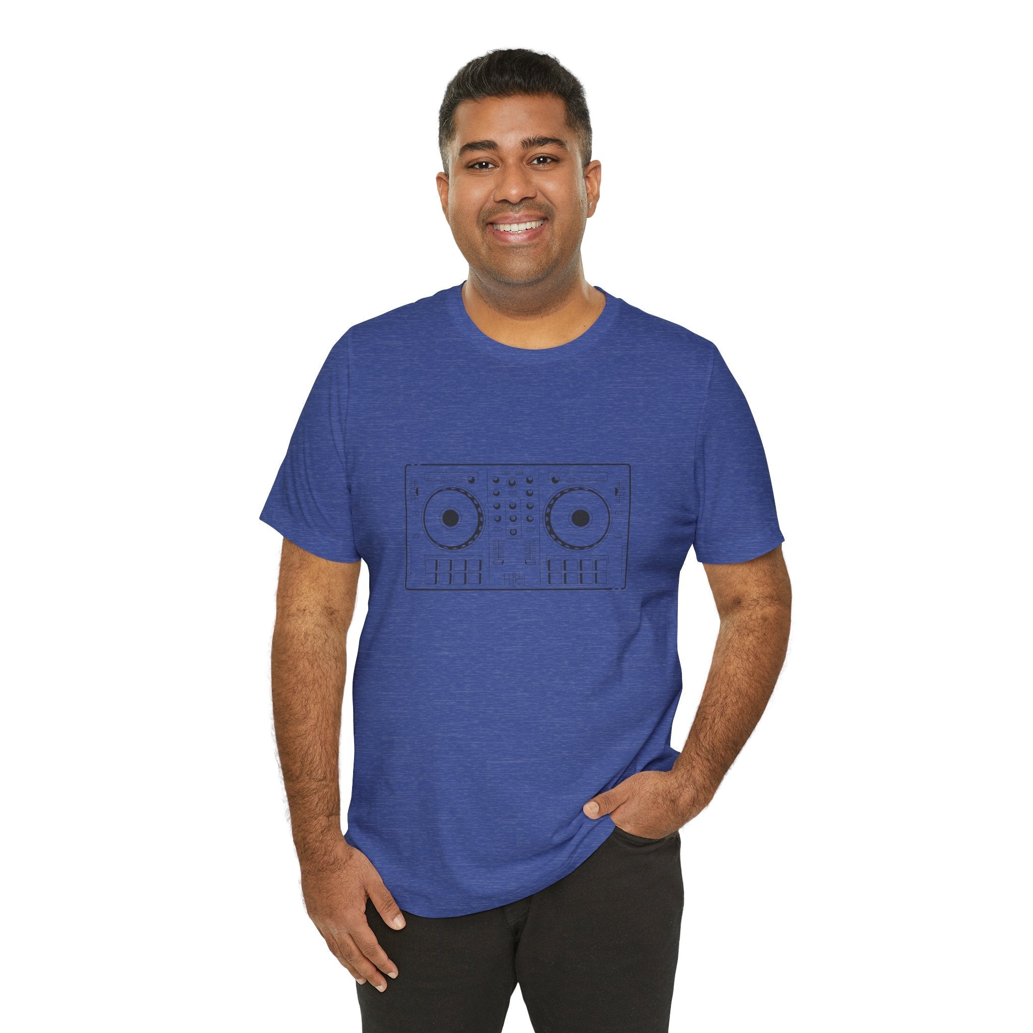 POP Culture Classics DJ Turntables Unisex Jersey Short Sleeve T-Shirt - POPvault