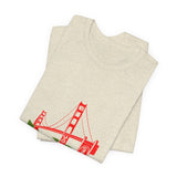 POP Culture Classics Golden Gate Bridge Unisex Jersey Short Sleeve T-Shirt - POPvault
