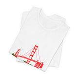 POP Culture Classics Golden Gate Bridge Unisex Jersey Short Sleeve T-Shirt - POPvault