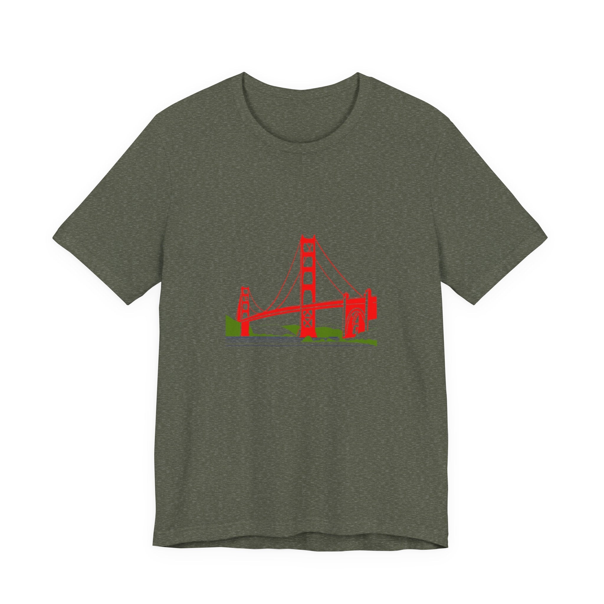 POP Culture Classics Golden Gate Bridge Unisex Jersey Short Sleeve T-Shirt - POPvault