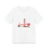 POP Culture Classics Golden Gate Bridge Unisex Jersey Short Sleeve T-Shirt - POPvault