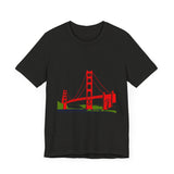POP Culture Classics Golden Gate Bridge Unisex Jersey Short Sleeve T-Shirt - POPvault