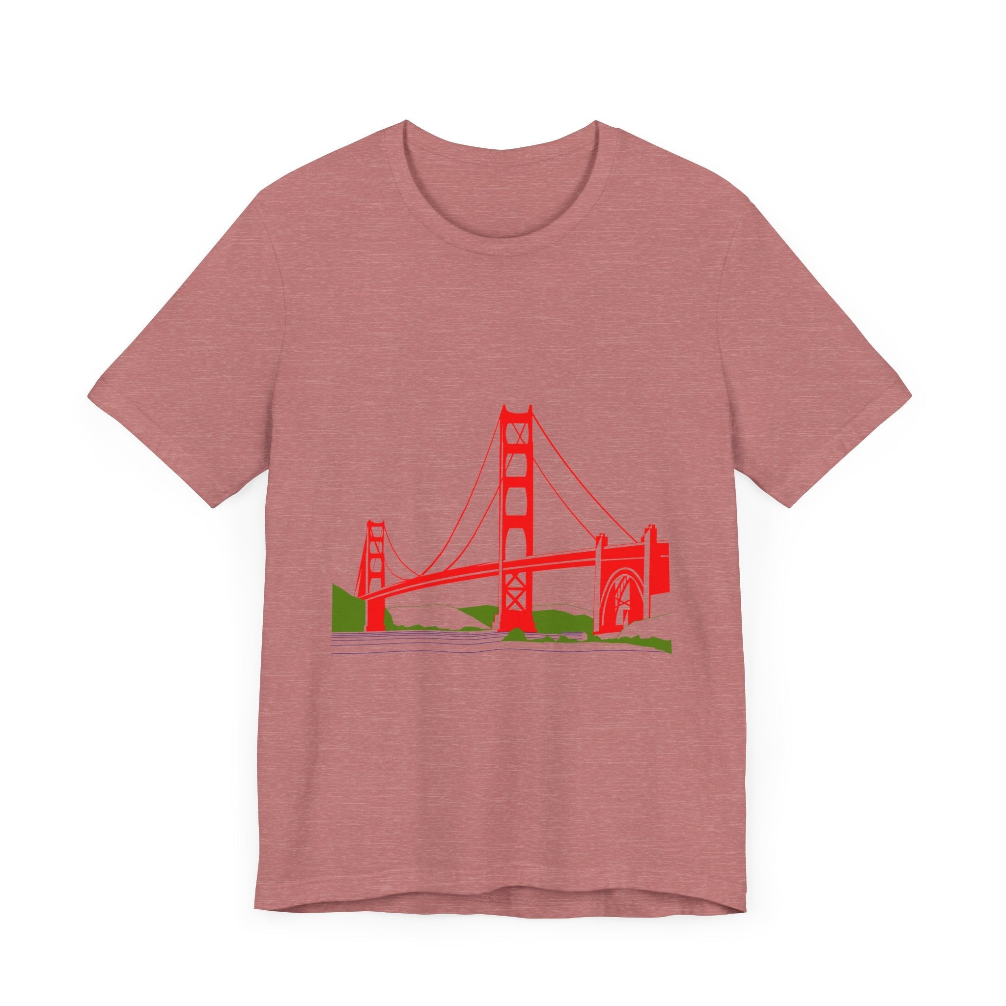 POP Culture Classics Golden Gate Bridge Unisex Jersey Short Sleeve T-Shirt - POPvault