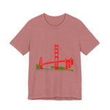 POP Culture Classics Golden Gate Bridge Unisex Jersey Short Sleeve T-Shirt - POPvault