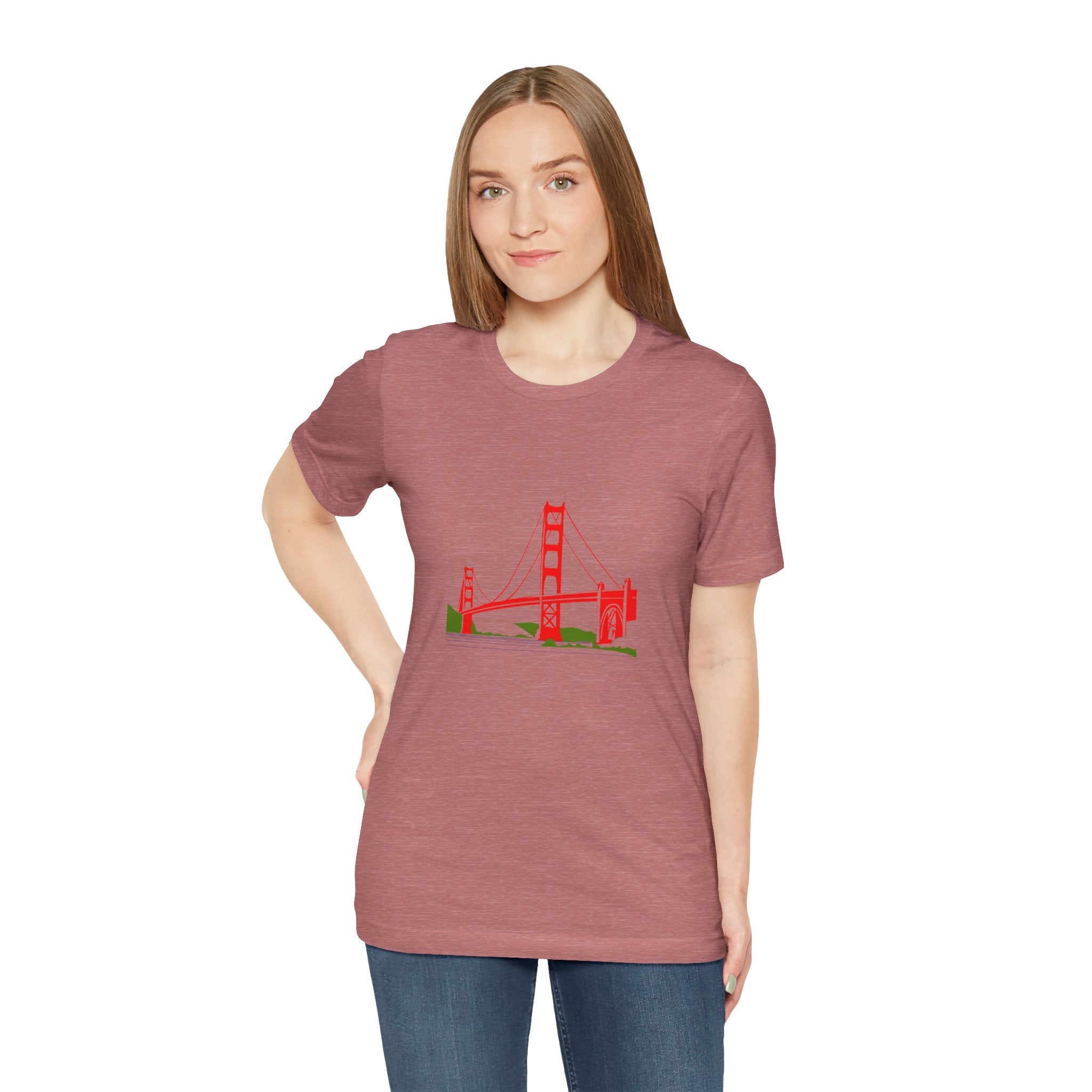 POP Culture Classics Golden Gate Bridge Unisex Jersey Short Sleeve T-Shirt - POPvault
