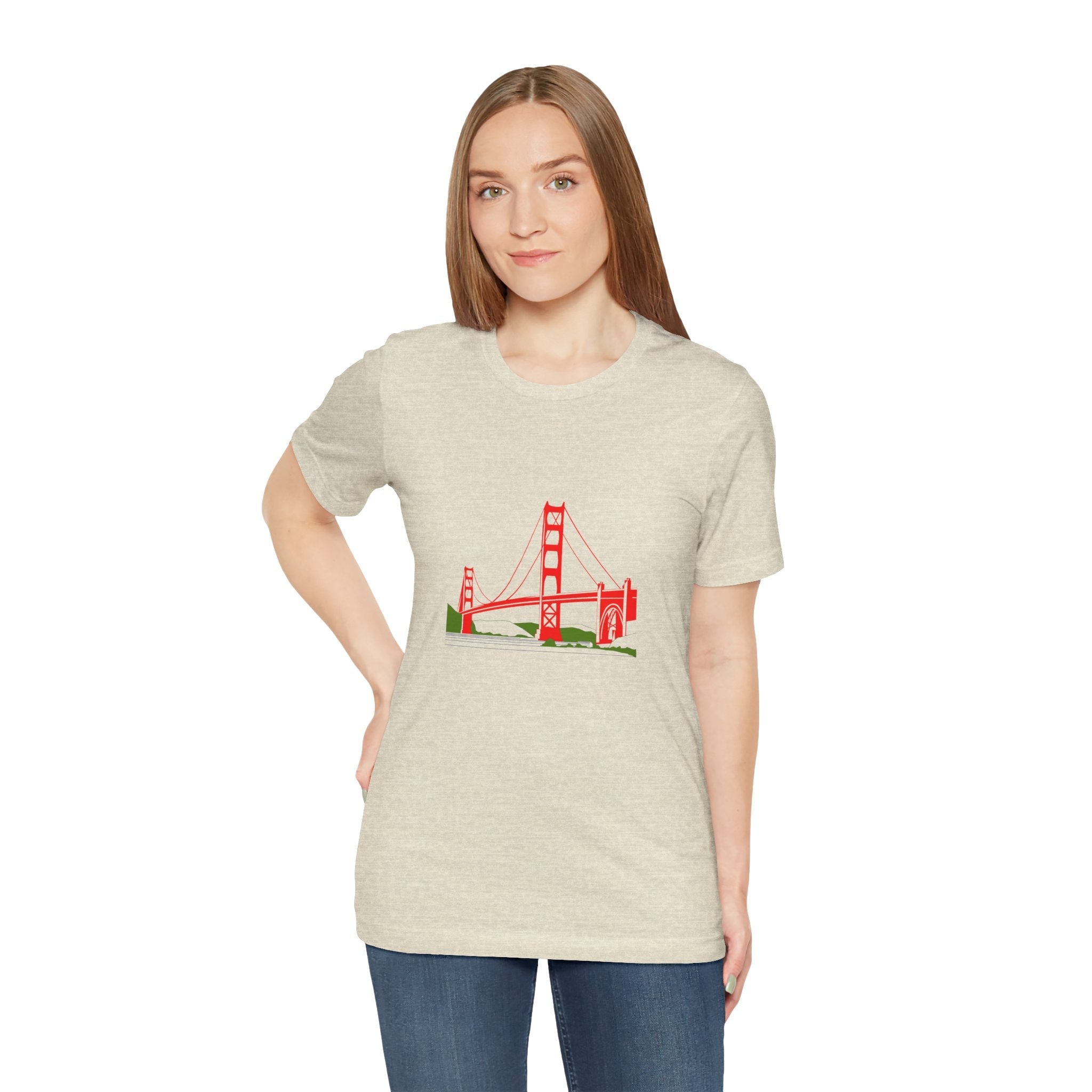 POP Culture Classics Golden Gate Bridge Unisex Jersey Short Sleeve T-Shirt - POPvault