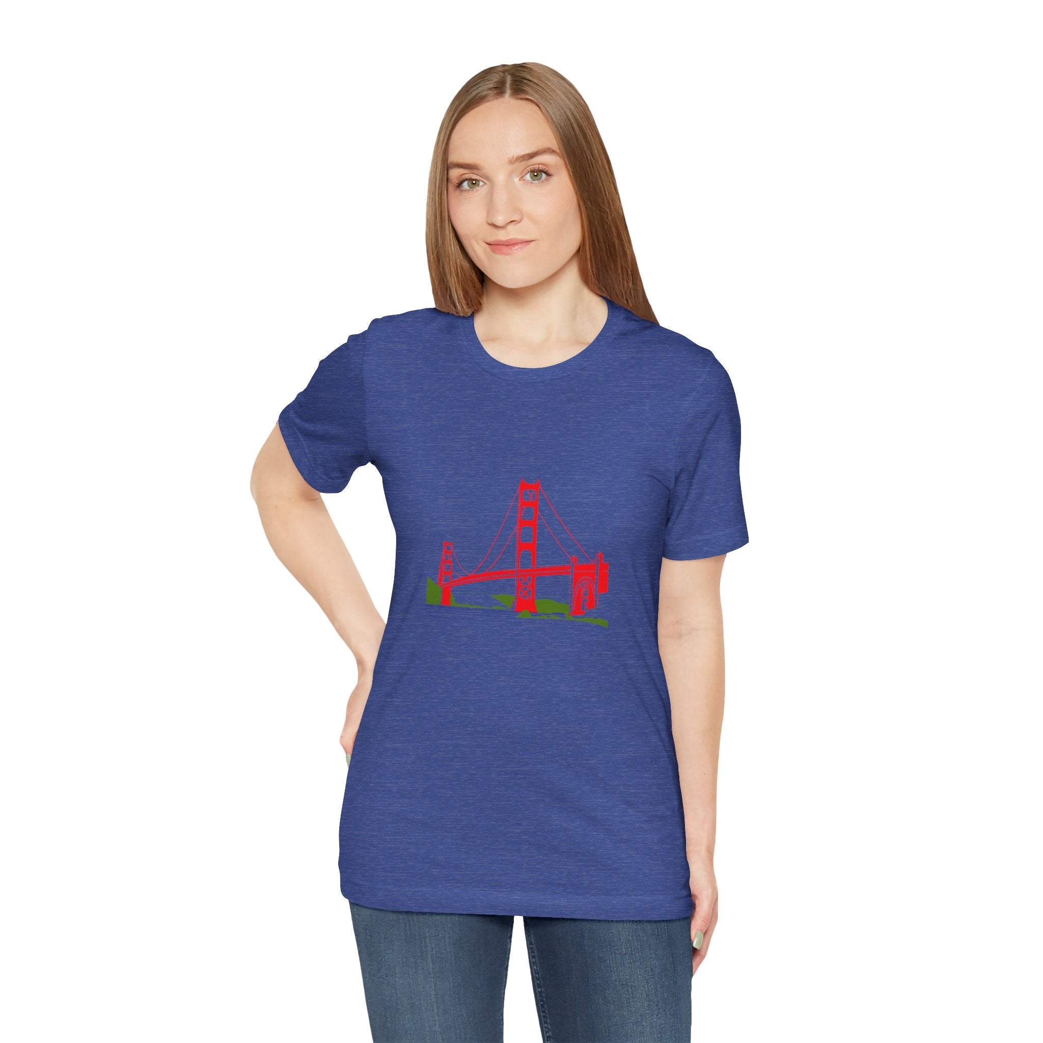 POP Culture Classics Golden Gate Bridge Unisex Jersey Short Sleeve T-Shirt - POPvault