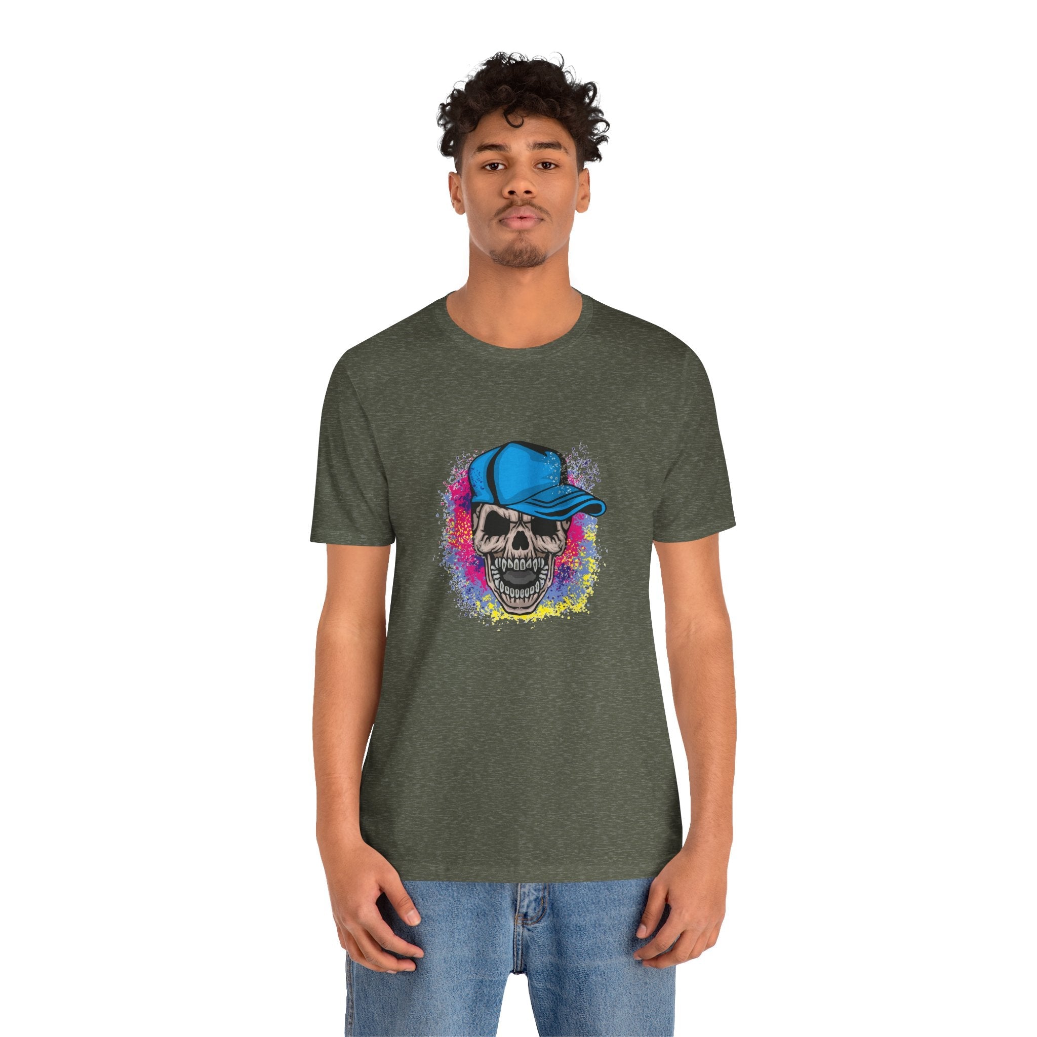 POP Culture Classics Grunge Skull Unisex Jersey Short Sleeve T-Shirt - POPvault