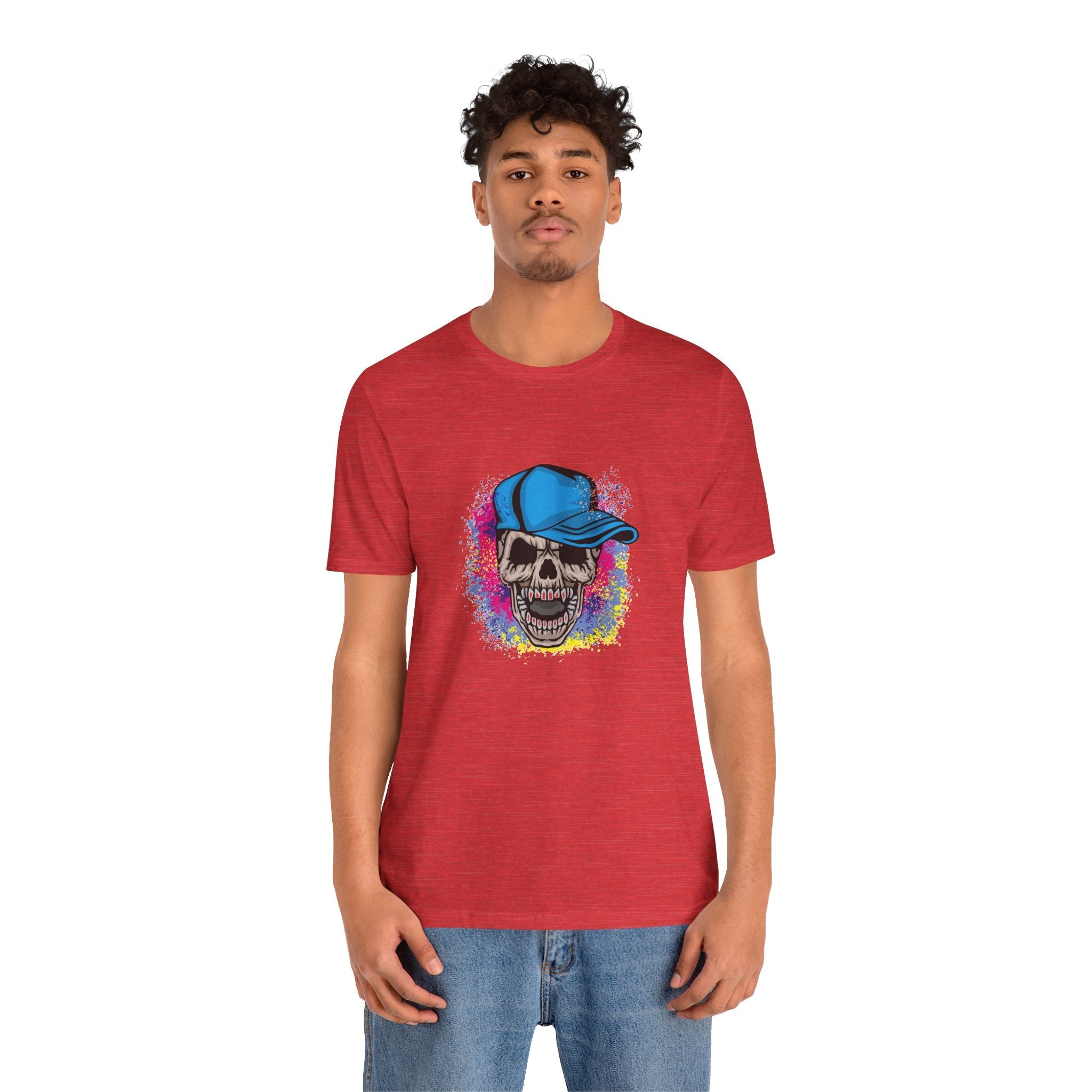 POP Culture Classics Grunge Skull Unisex Jersey Short Sleeve T-Shirt - POPvault