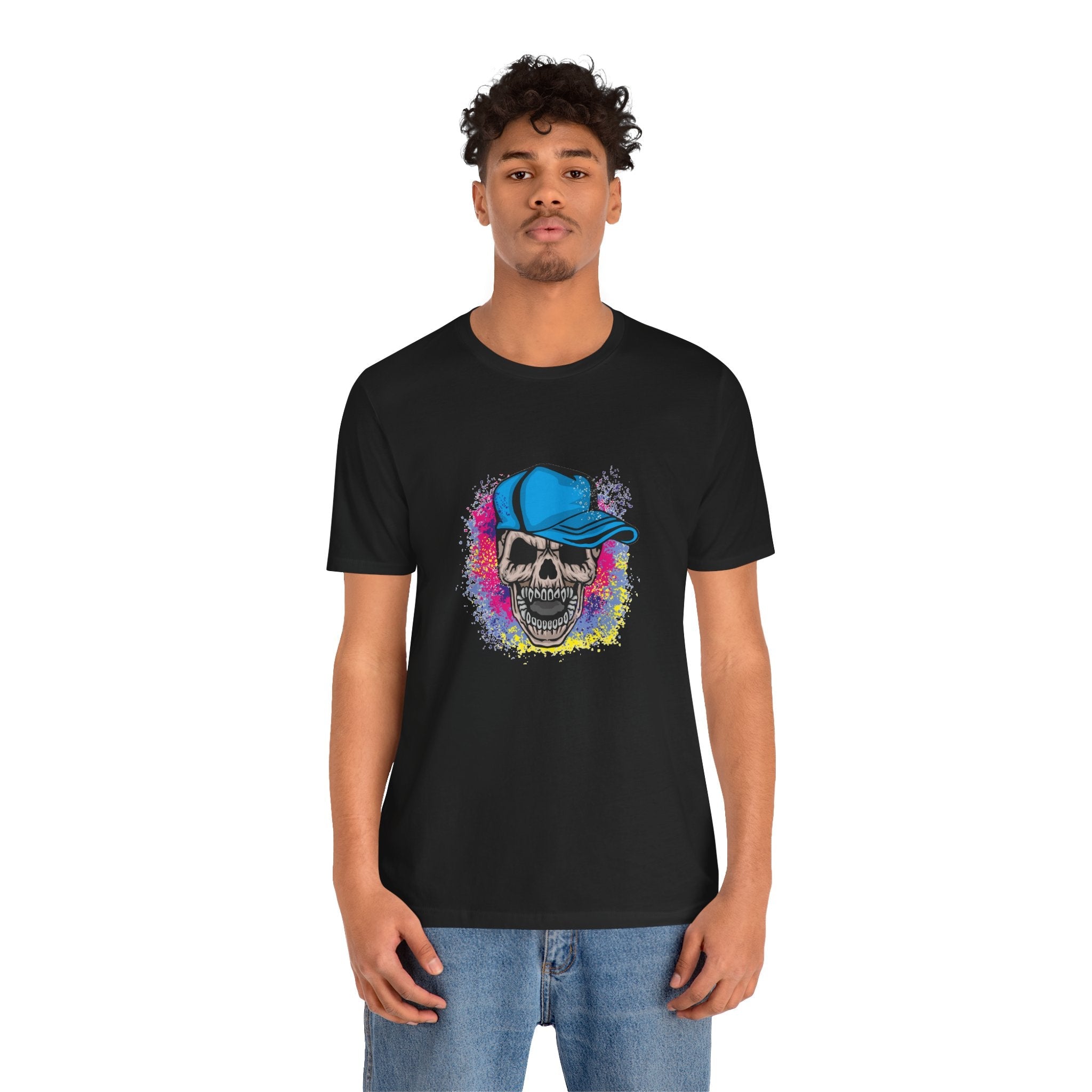 POP Culture Classics Grunge Skull Unisex Jersey Short Sleeve T-Shirt - POPvault