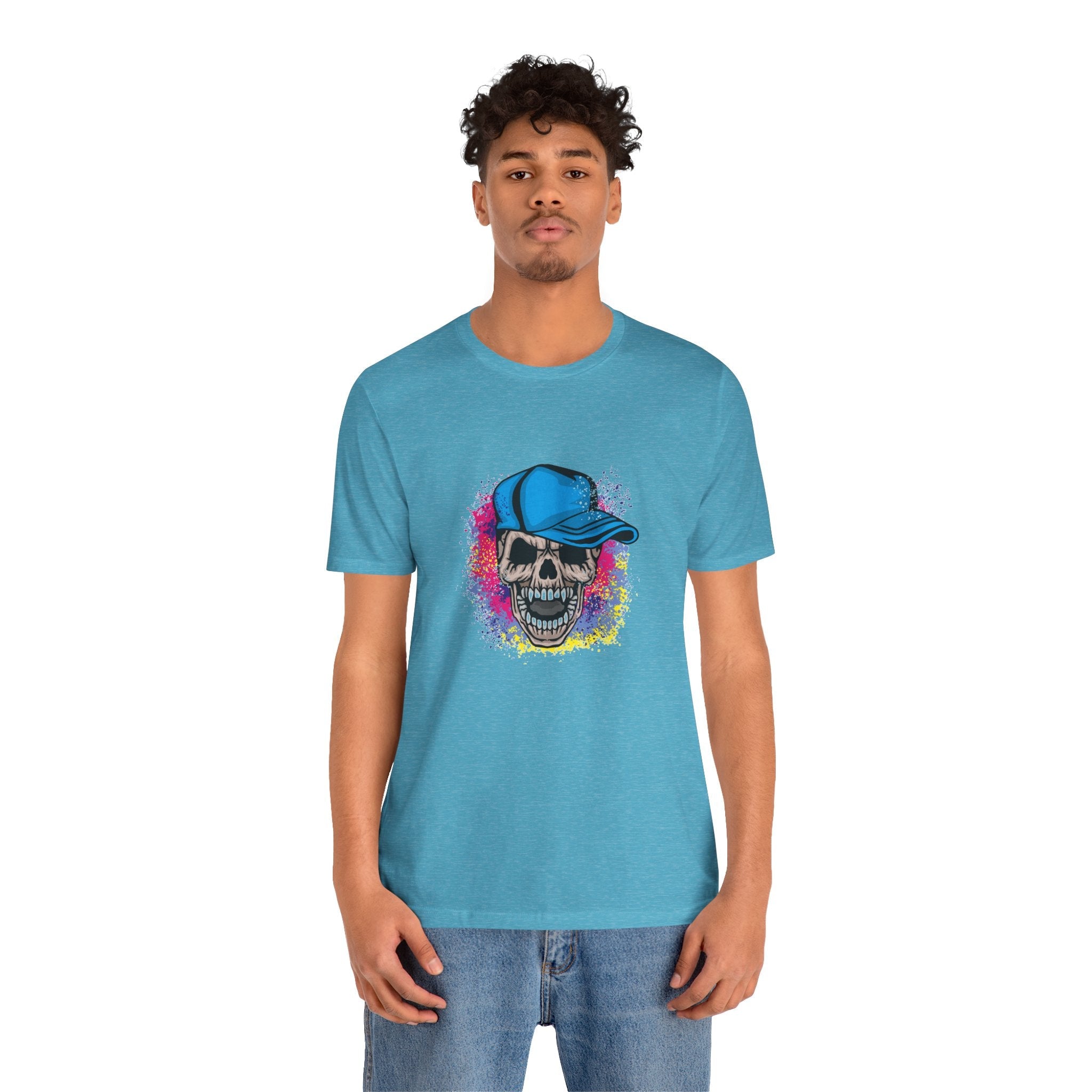 POP Culture Classics Grunge Skull Unisex Jersey Short Sleeve T-Shirt - POPvault
