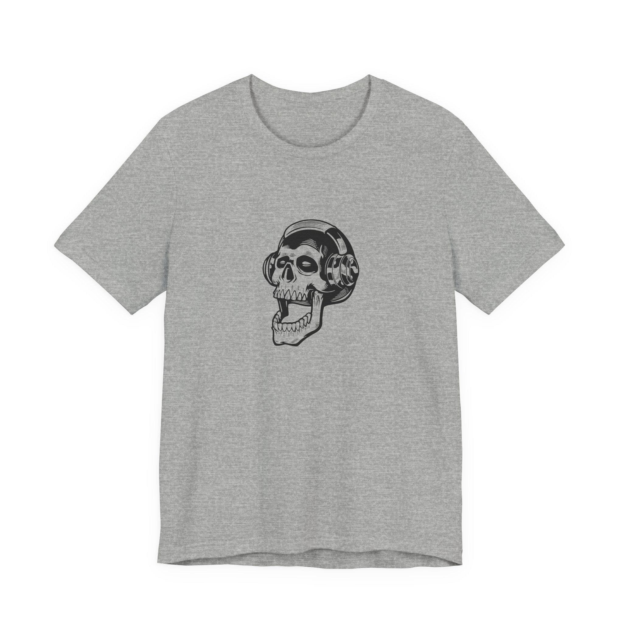 POP Culture Classics Headphones Skull Unisex Jersey Short Sleeve T-Shirt - POPvault