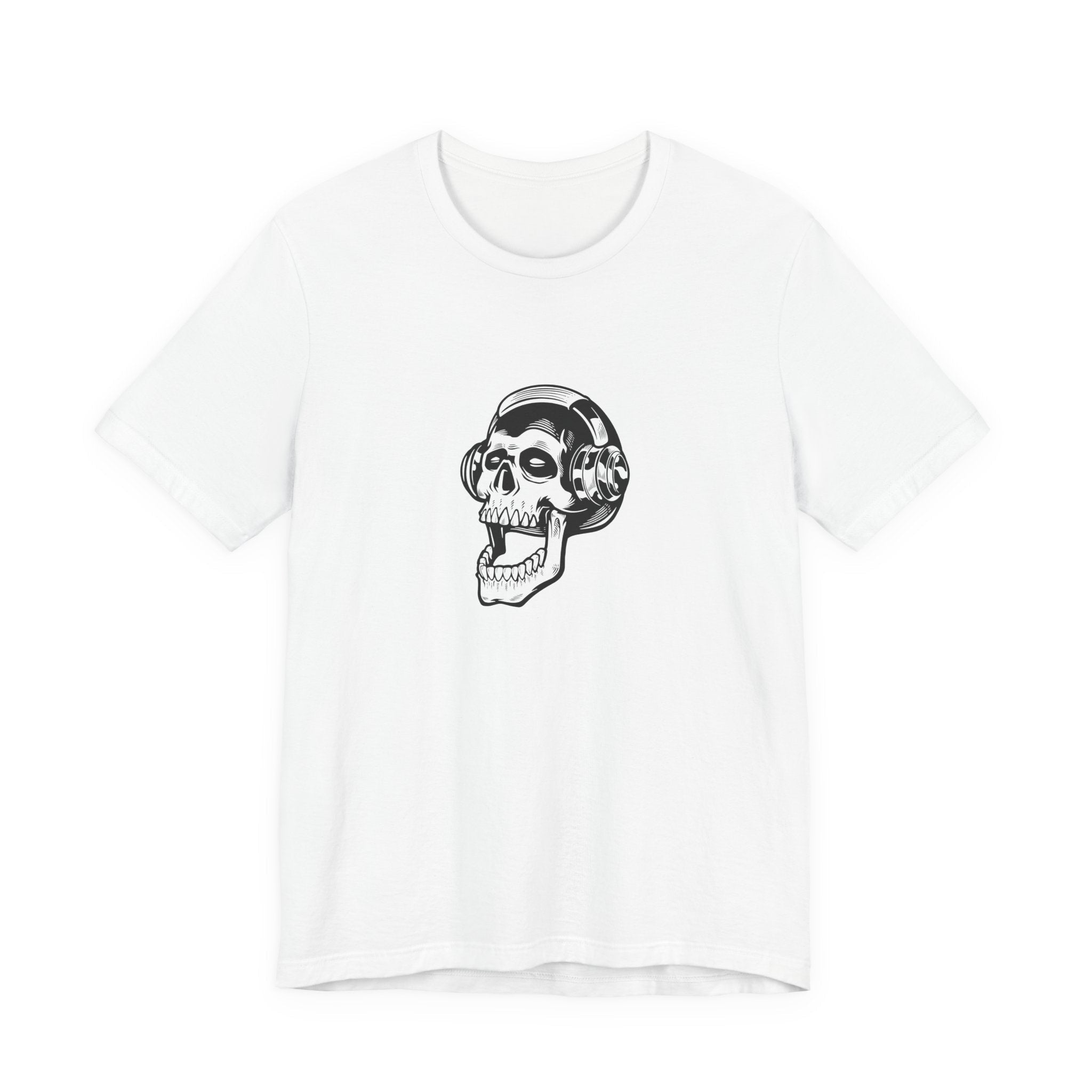 POP Culture Classics Headphones Skull Unisex Jersey Short Sleeve T-Shirt - POPvault