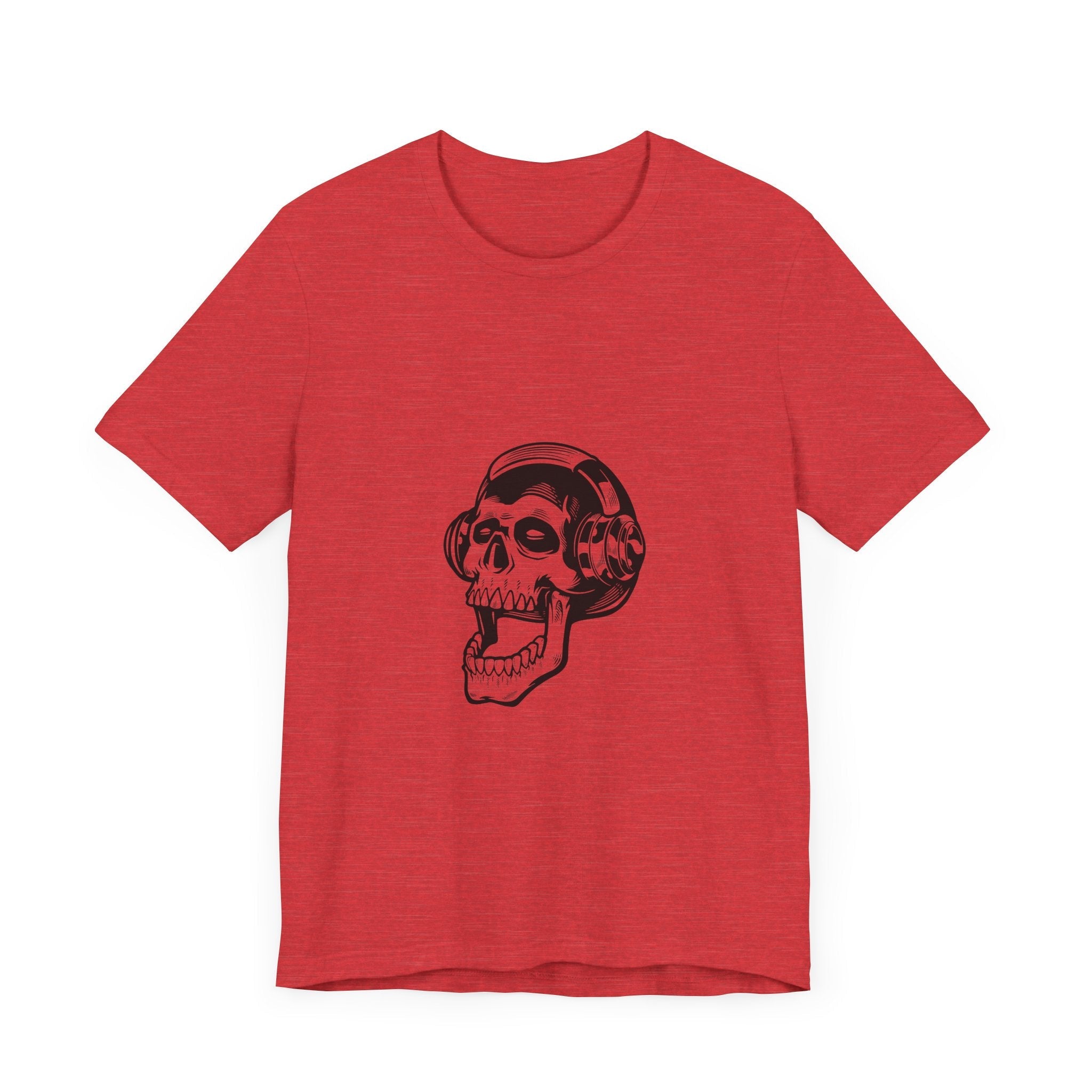 POP Culture Classics Headphones Skull Unisex Jersey Short Sleeve T-Shirt - POPvault