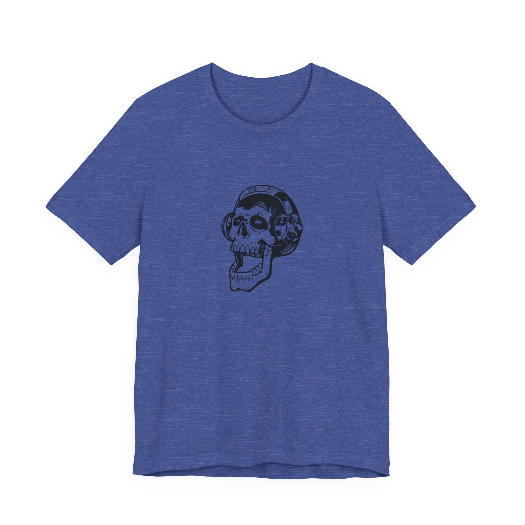 POP Culture Classics Headphones Skull Unisex Jersey Short Sleeve T-Shirt - POPvault