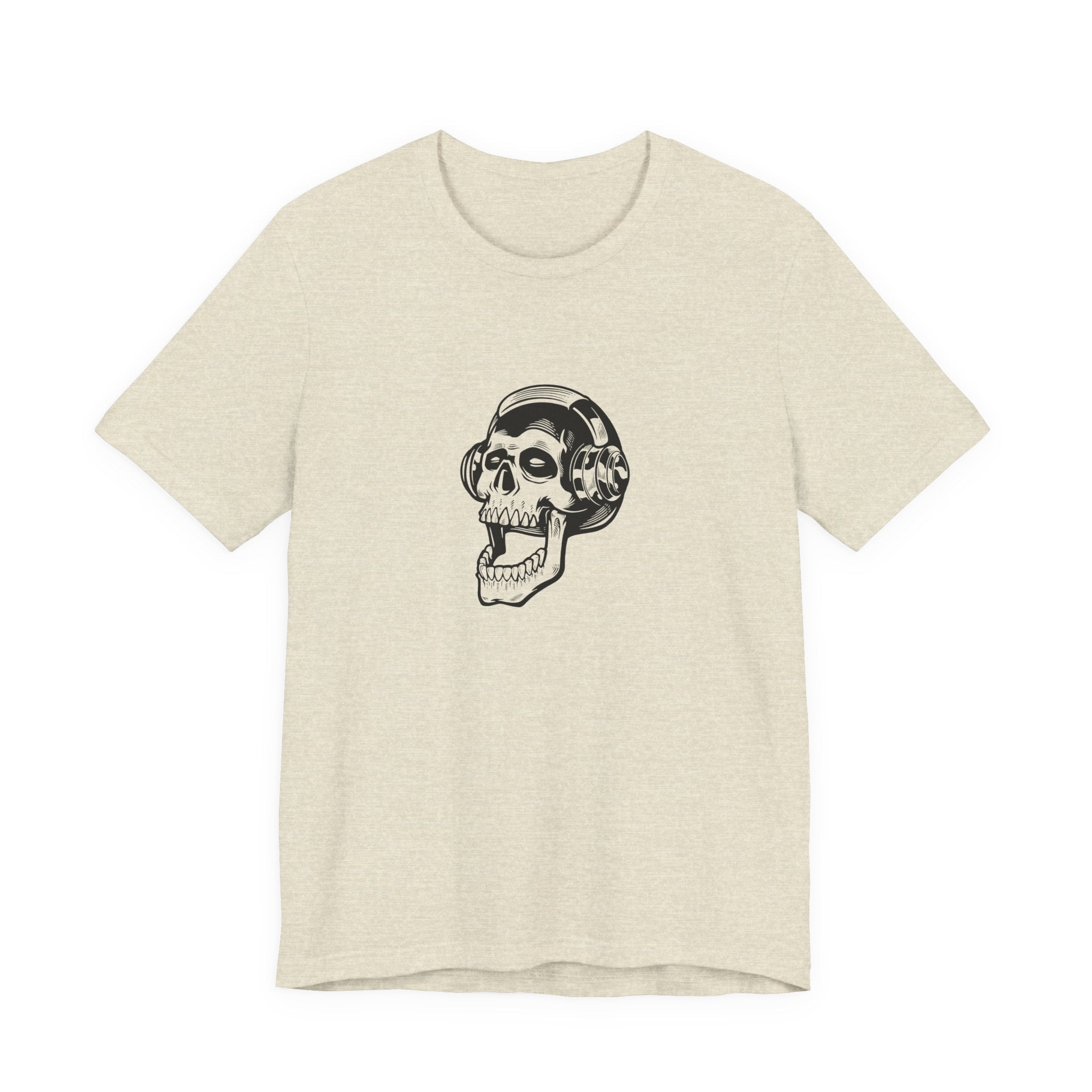 POP Culture Classics Headphones Skull Unisex Jersey Short Sleeve T-Shirt - POPvault