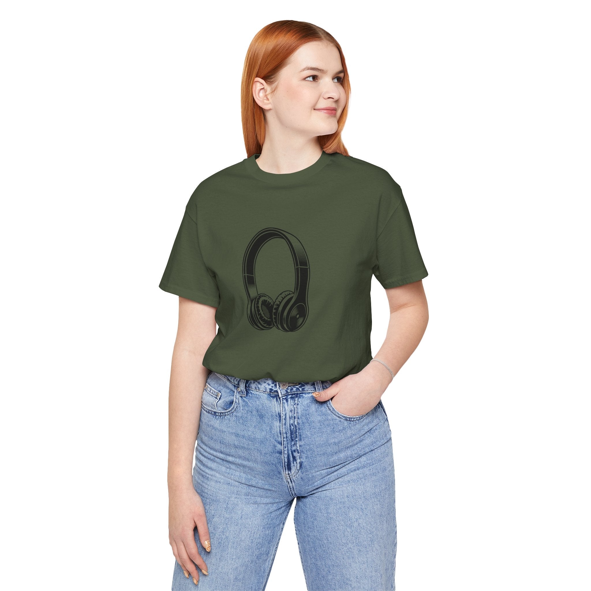 POP Culture Classics Headphones Unisex Jersey Short Sleeve T-Shirt - POPvault
