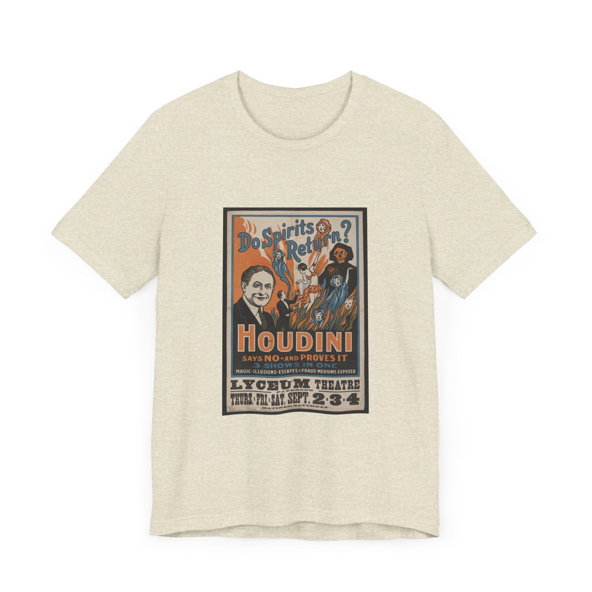 POP Culture Classics Houdini Do Spirits Return Unisex Jersey Short Sleeve T-Shirt - POPvault