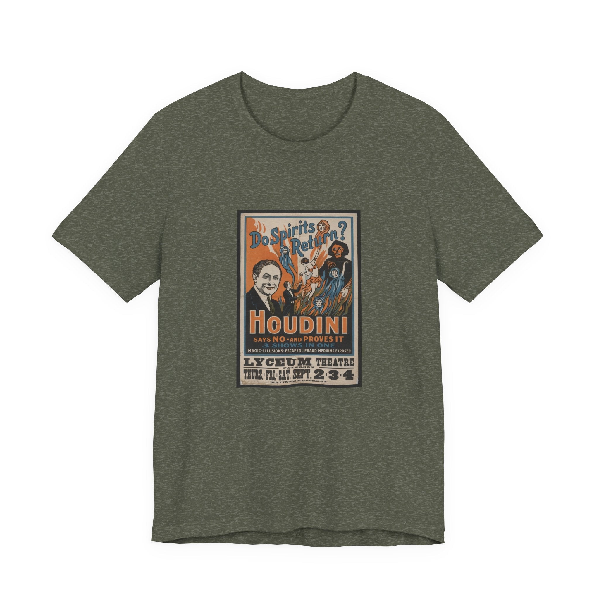 POP Culture Classics Houdini Do Spirits Return Unisex Jersey Short Sleeve T-Shirt - POPvault