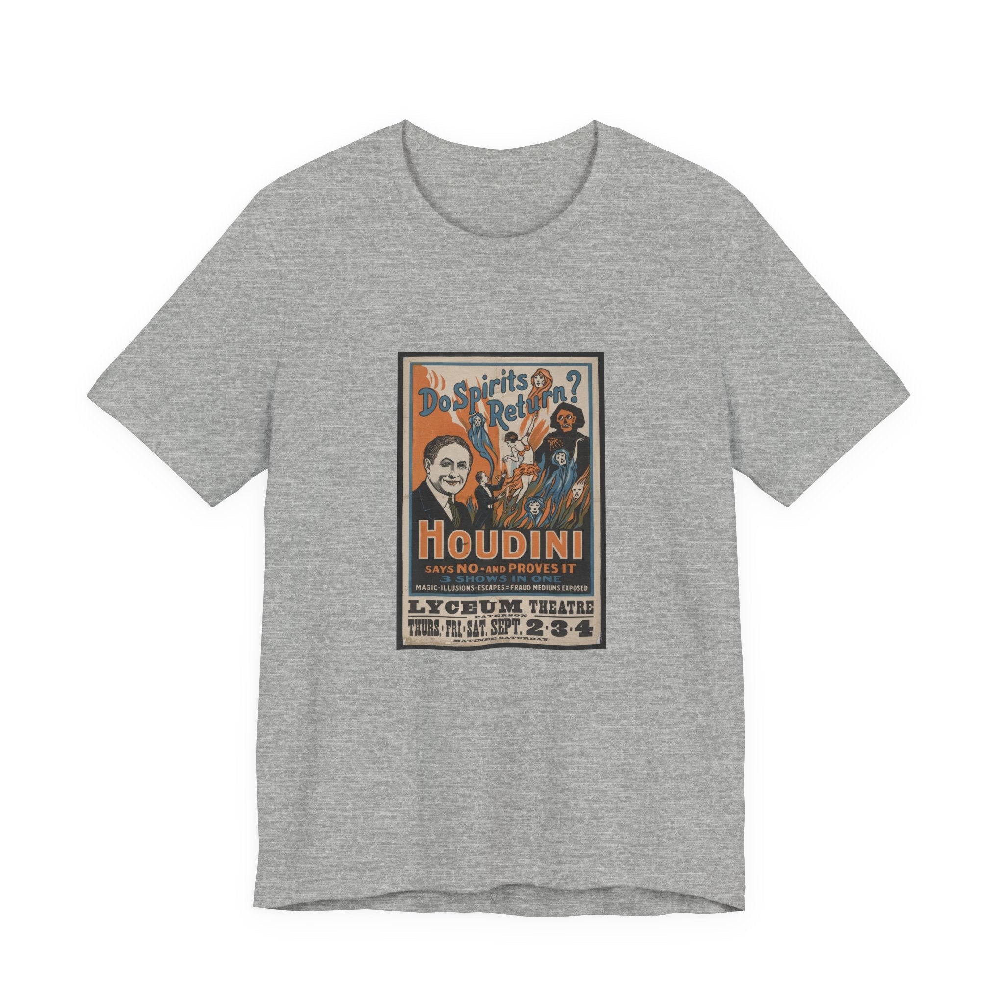 POP Culture Classics Houdini Do Spirits Return Unisex Jersey Short Sleeve T-Shirt - POPvault